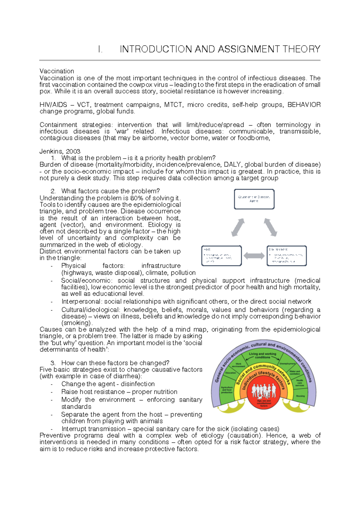 Lectures 1 to 3 - Containment Strategies in Infectious Disease Control ...