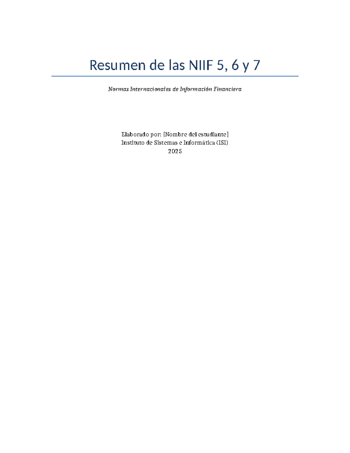 Resumen de las NIIF 5, 6 y 7 - Normas Internacionales de Información ...