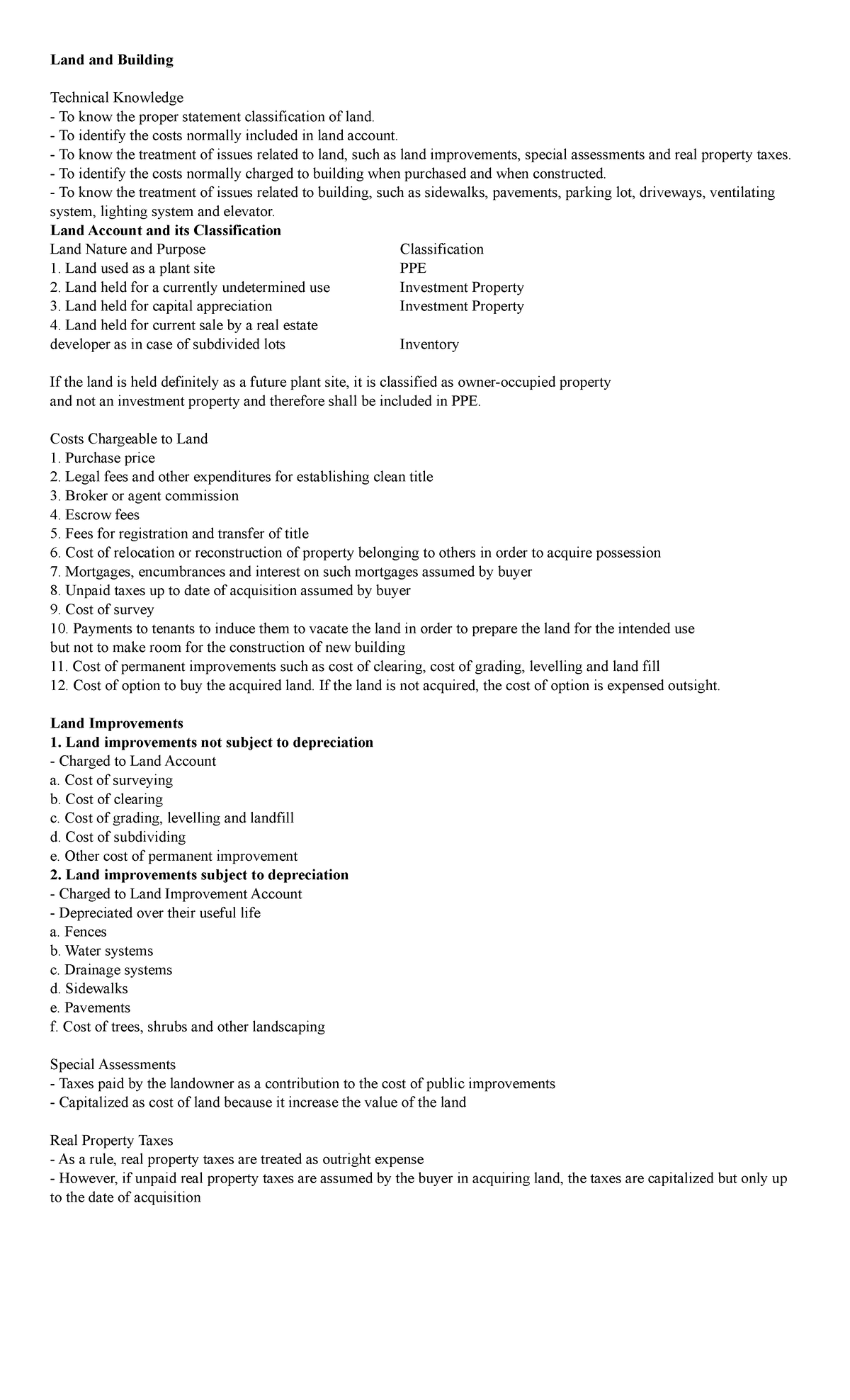 Land and Building and Machinery - Land and Building Technical Knowledge ...