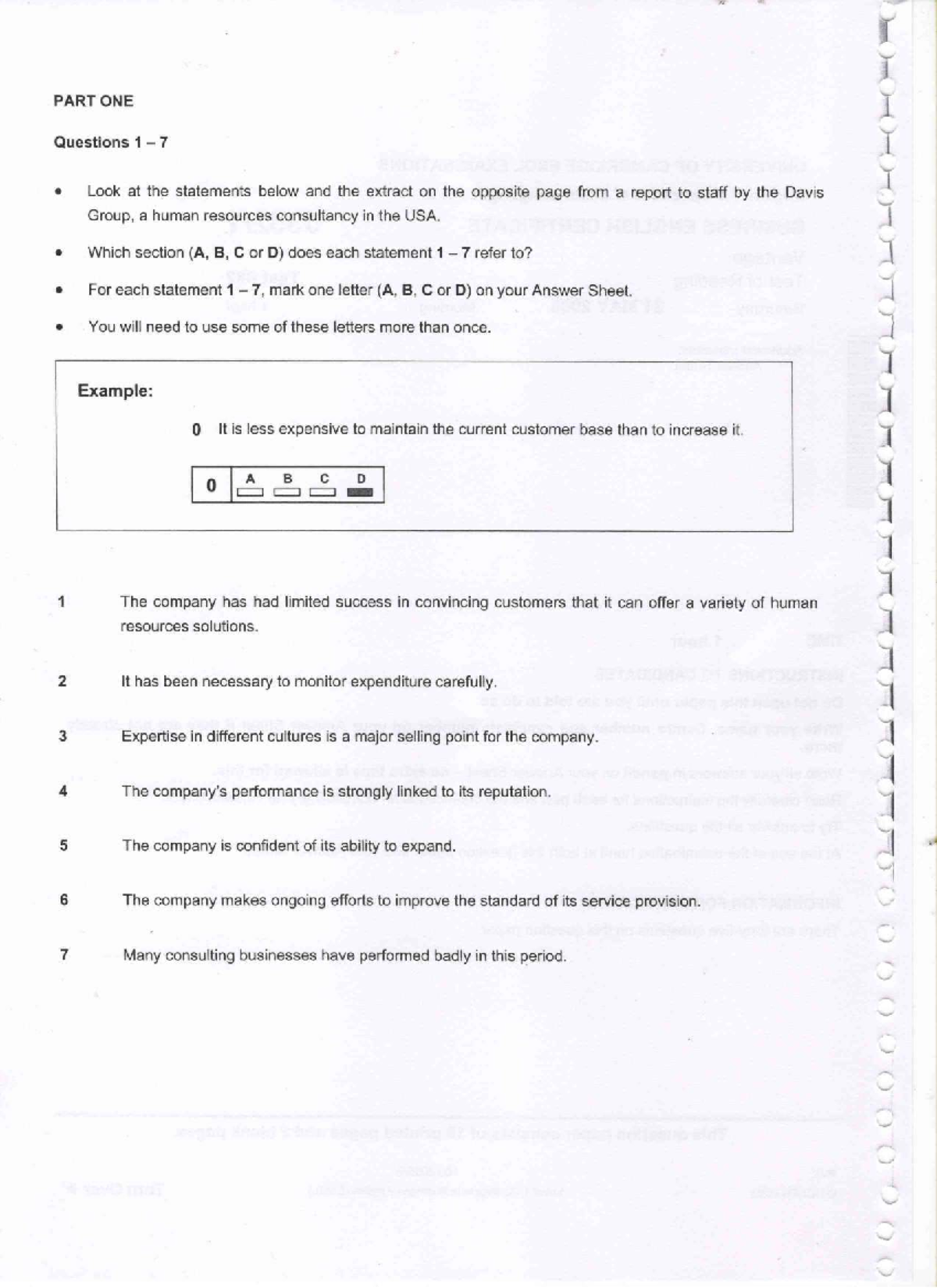 BEC Vantage - May 2008 Exam Questions and Answers - Studocu