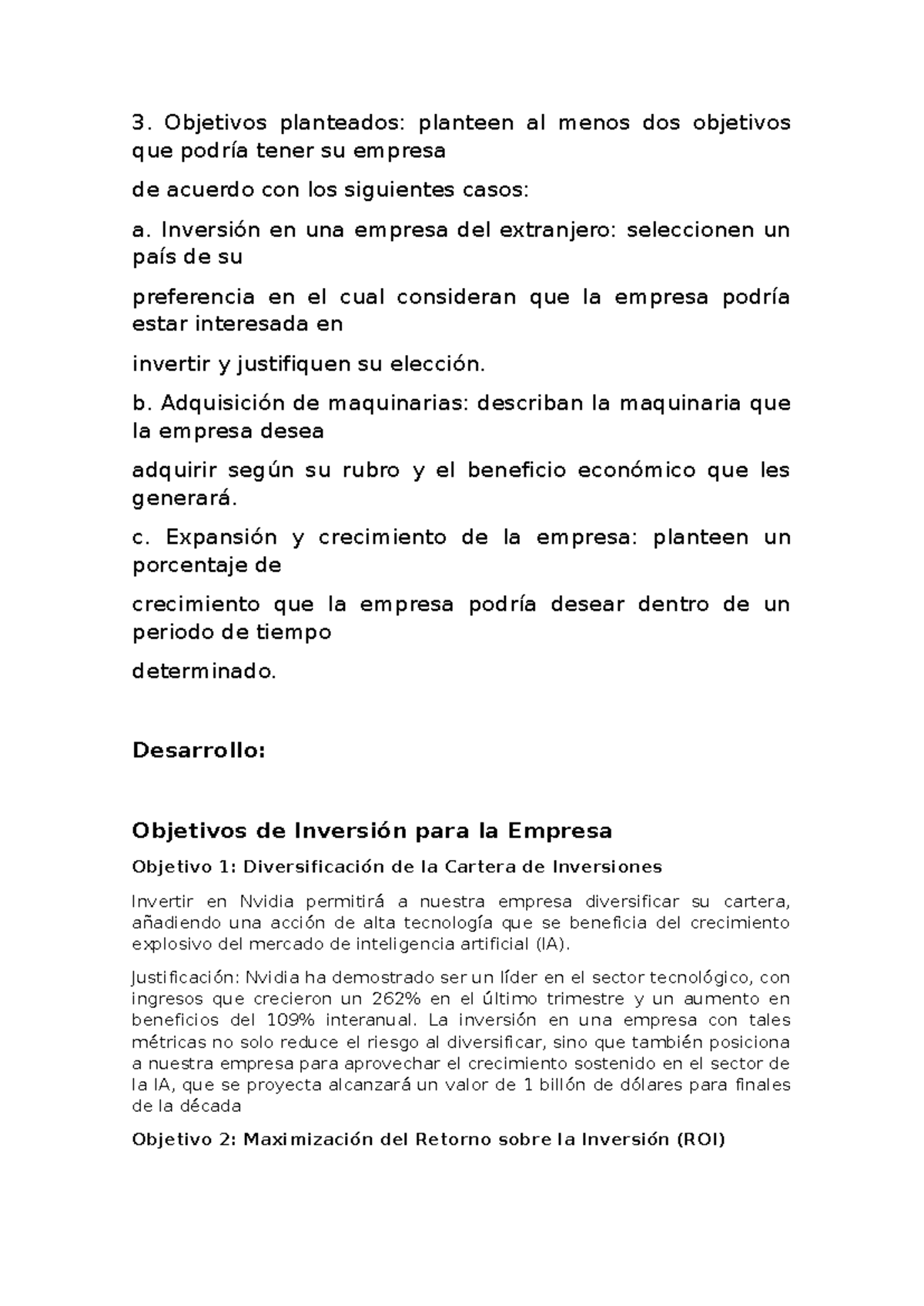 1111111 - dfvb - 3. Objetivos planteados: planteen al menos dos ...