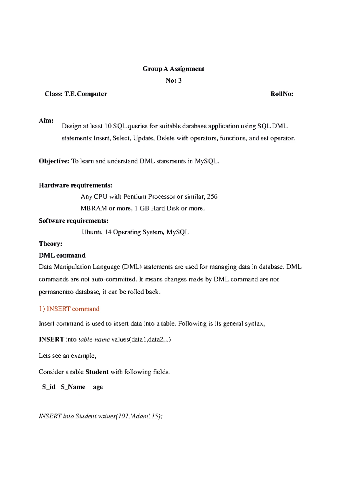 Assignment 5 - PL/SQL Library Fine Calculation (T. Computer) - Studocu