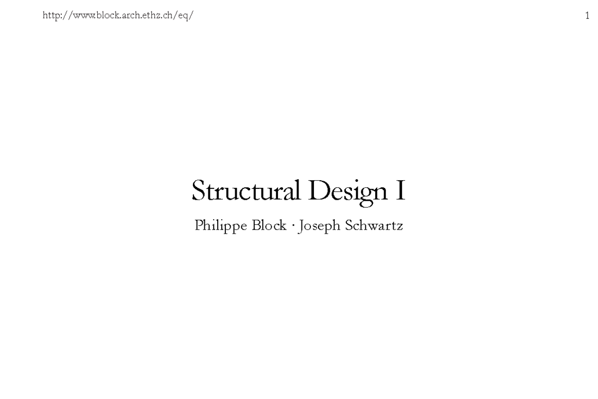 Structural Design I (L00-3) - Curriculum & Learning Goals Overview ...