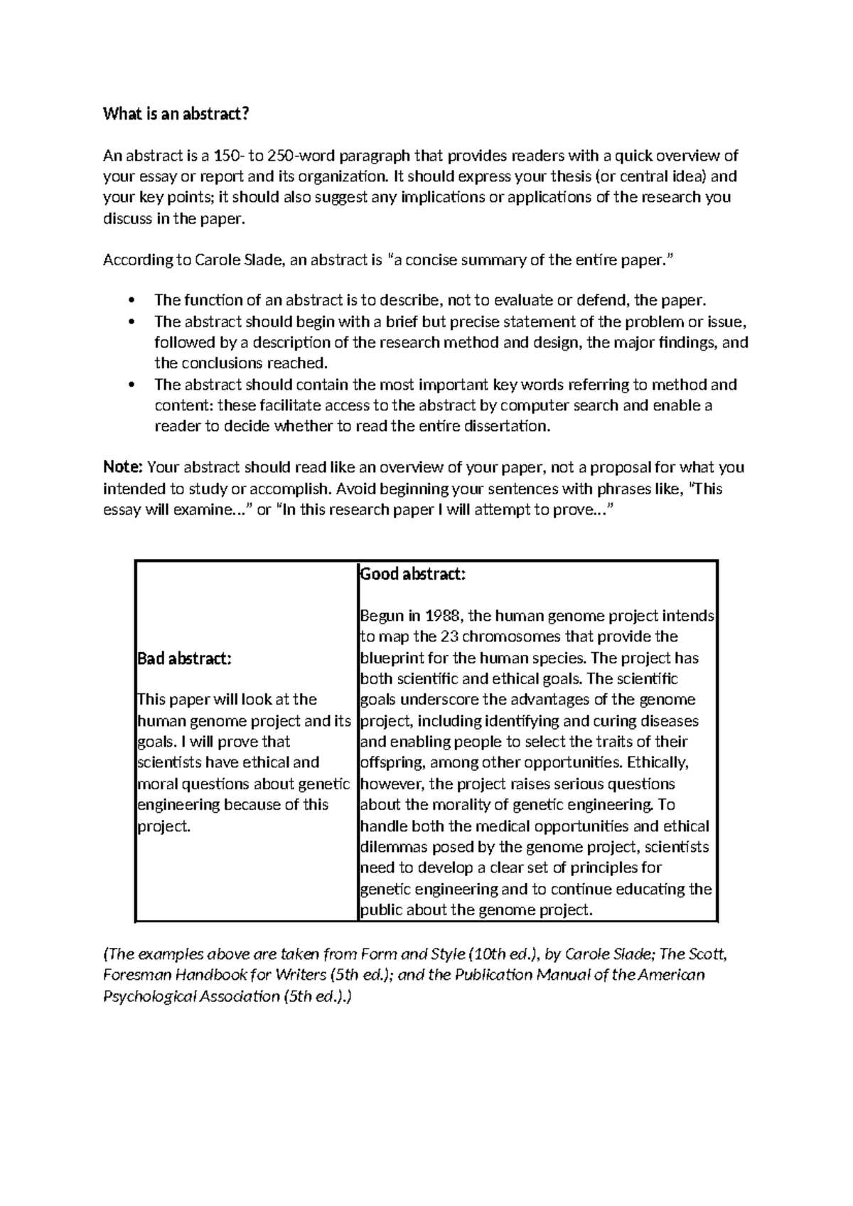 Understanding Abstracts: Key Elements and Examples - Studocu