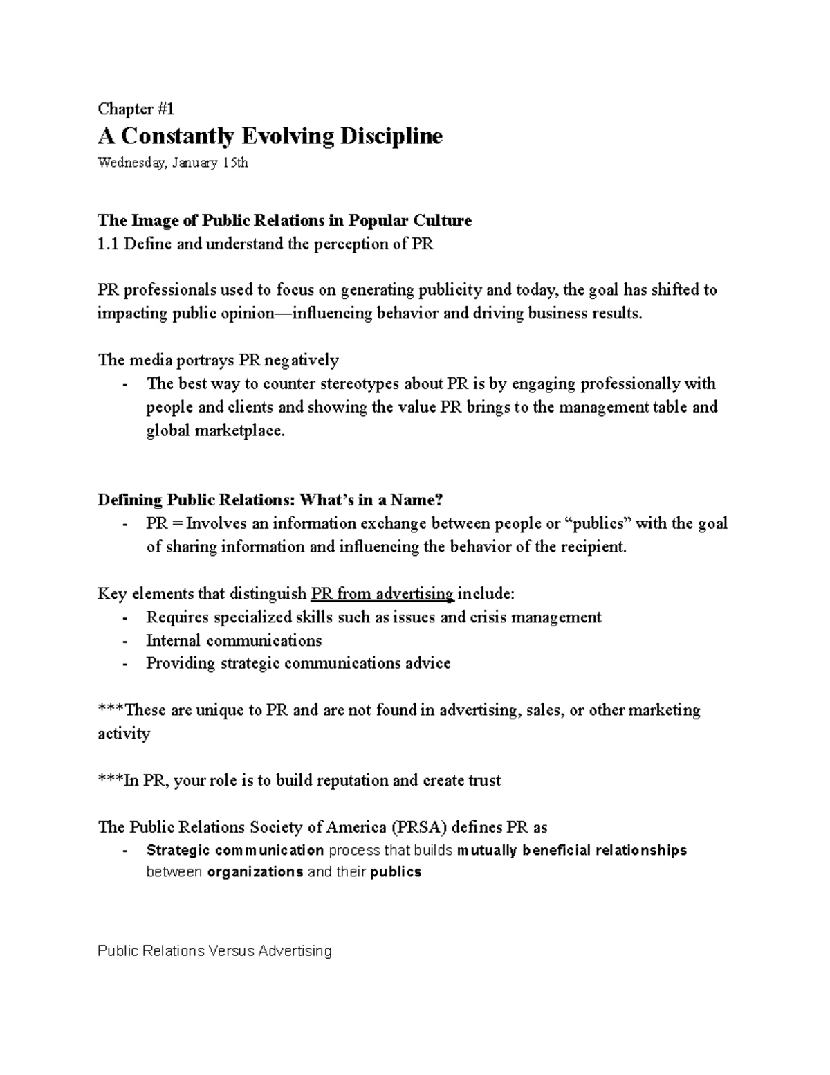 APRD 1003 Chapter 2: Evolution of Public Relations Through History ...
