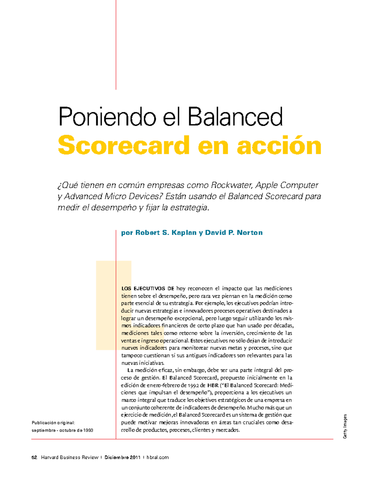 HBR: Poniendo en Acción el Balanced Scorecard en Empresas como Apple y ...
