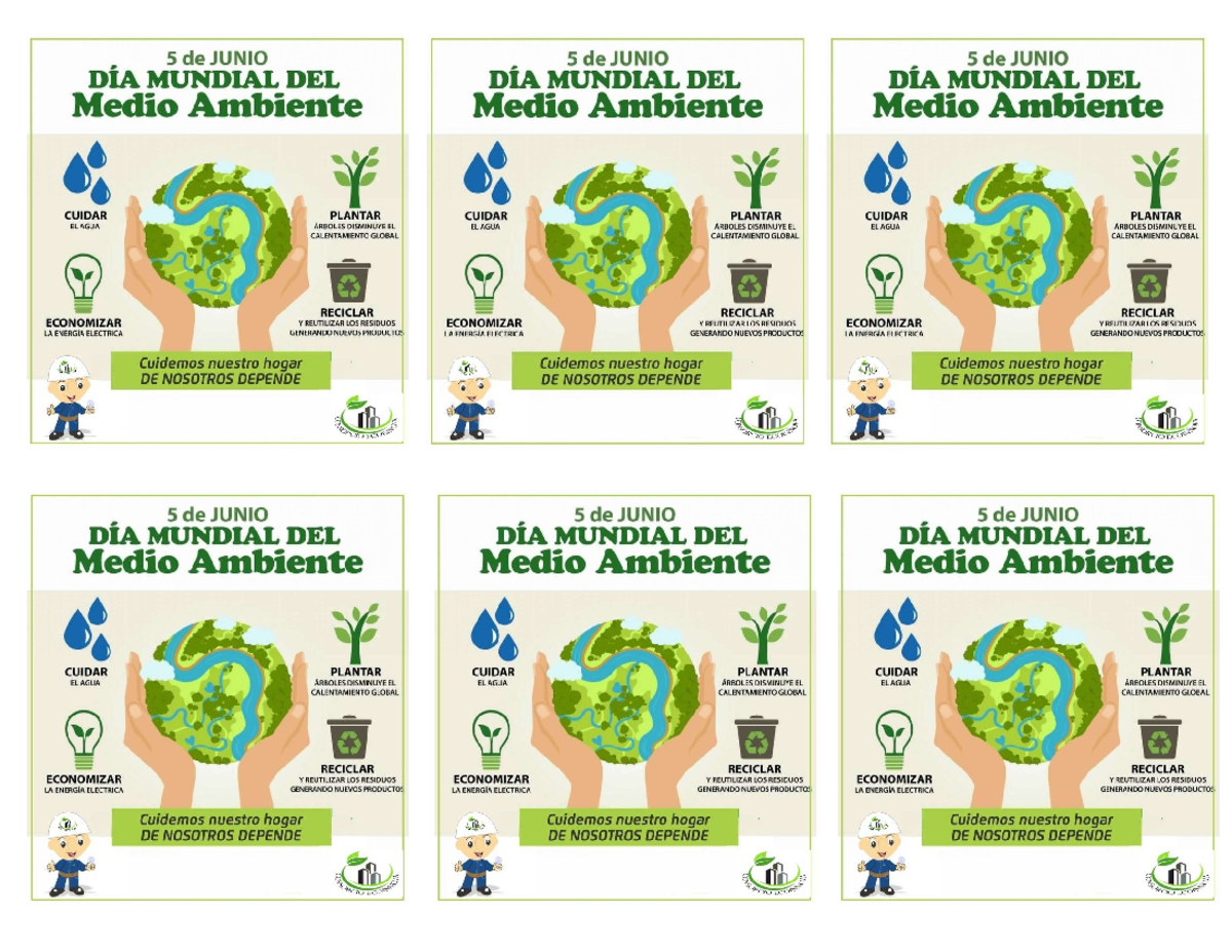 5 de Junio - Día Mundial del Medio Ambiente y su Cuidado - Studocu
