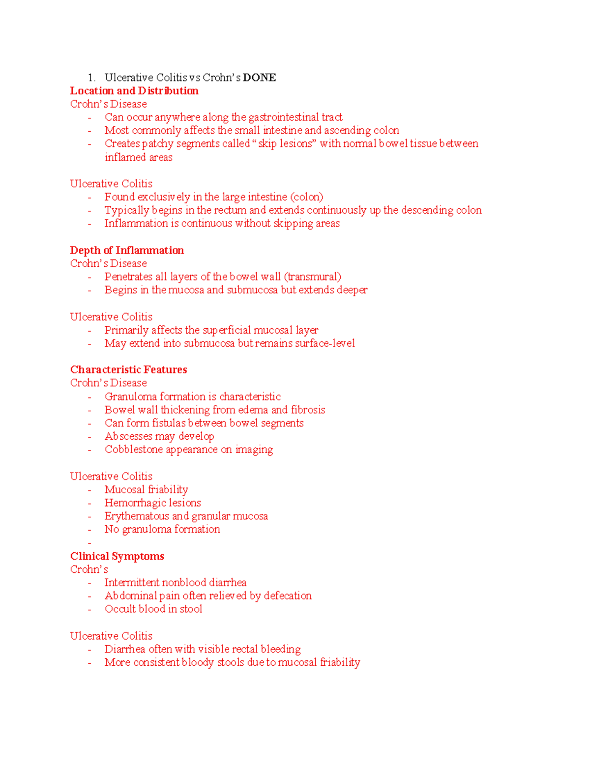 Patho Study Guide 1-13: IBD, Hepatitis, Diabetes, and More - Studocu