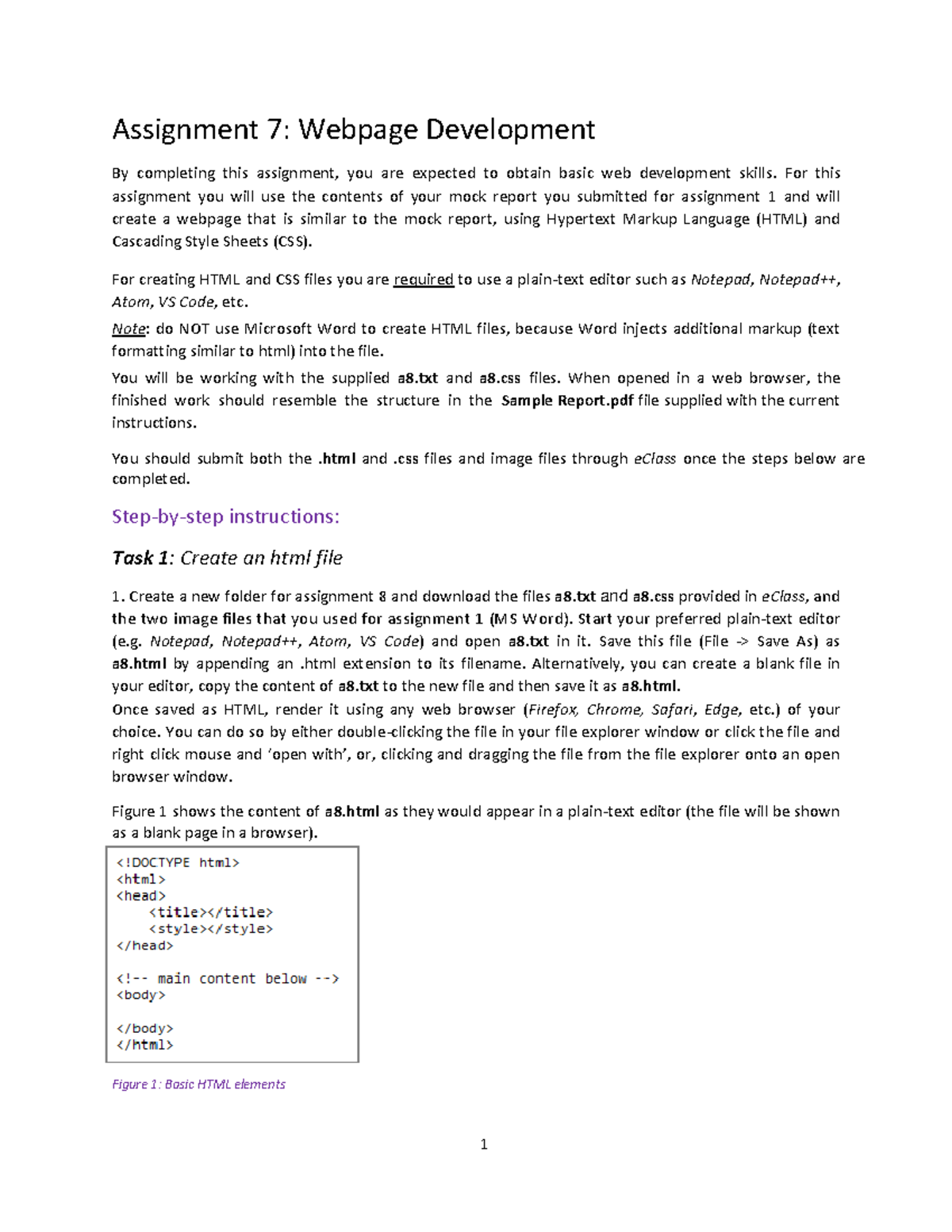 24s A8 instructions-converted - Assignment 7 : Webpage Development By ...