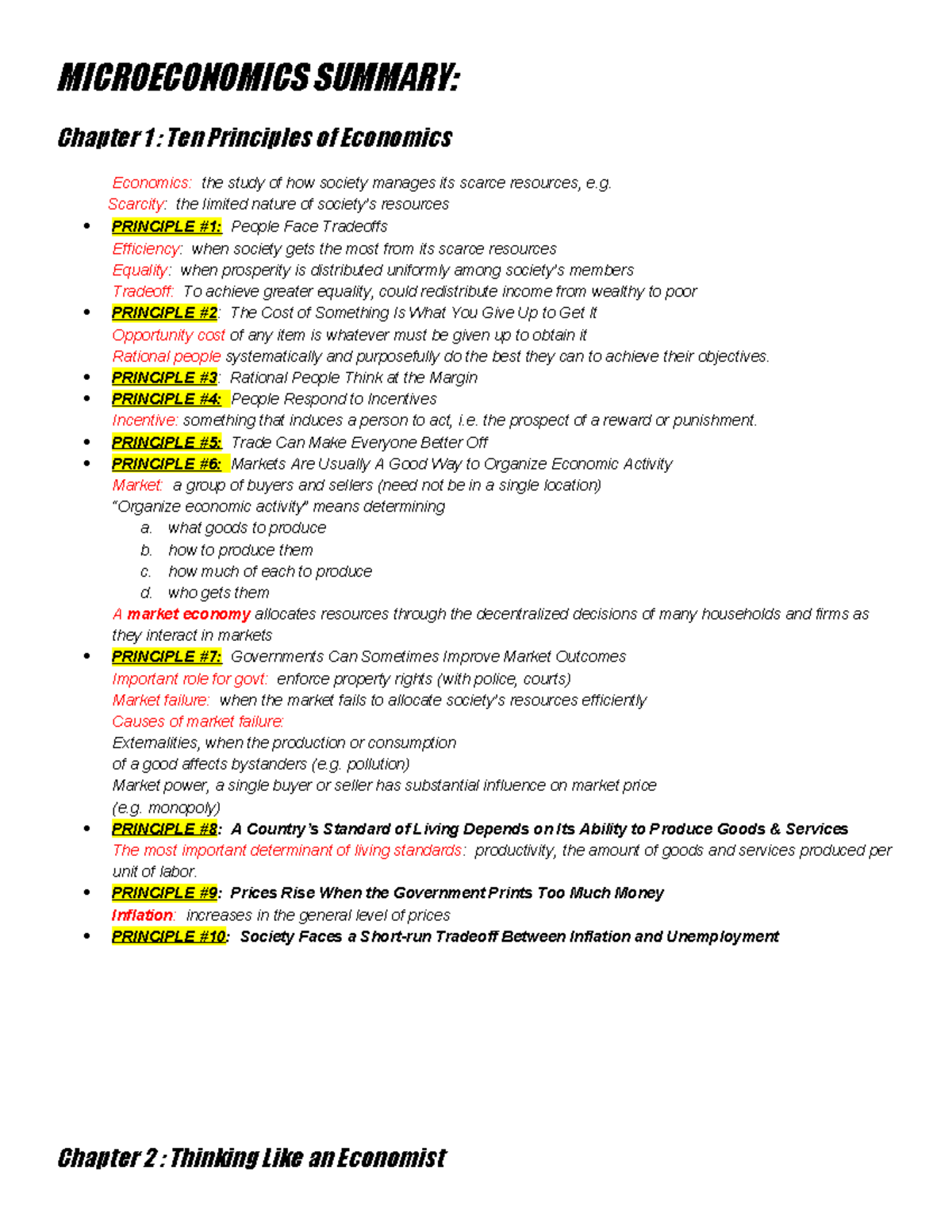 Microeconomics Summary: Key Principles and Concepts Explained - Studocu