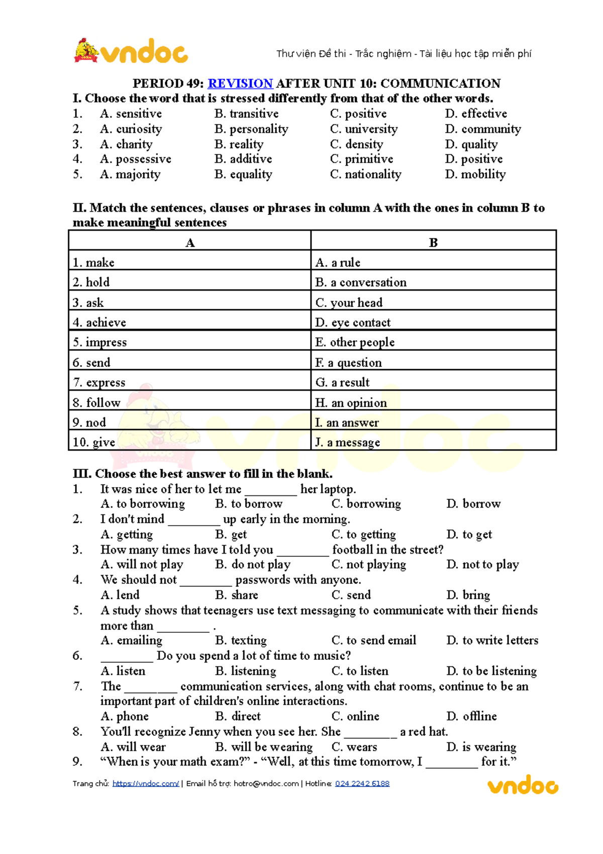 Bai tap nang cao mon tieng anh lop 8 chuong trinh moi unit 10 - PERIOD ...