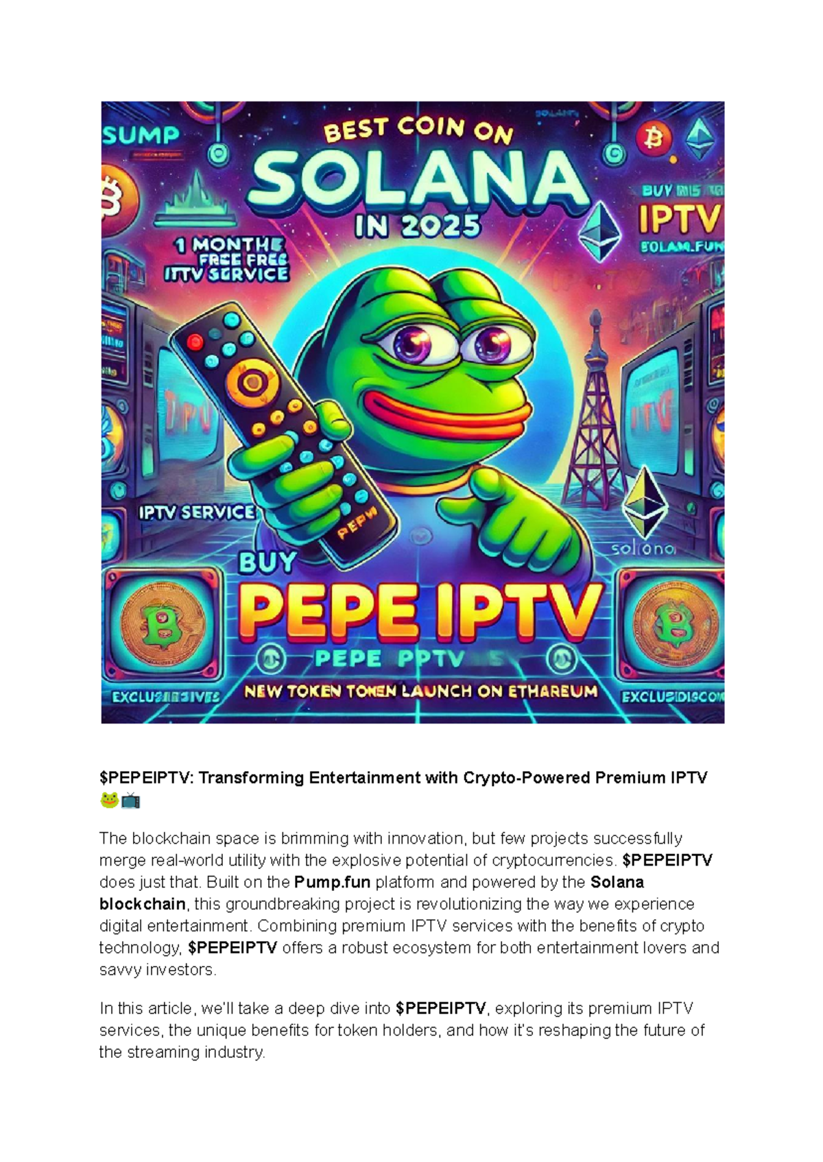 How to Buy $PEPEIPTV Meme Coin on Pump: Step-by-Step Guide - Studocu