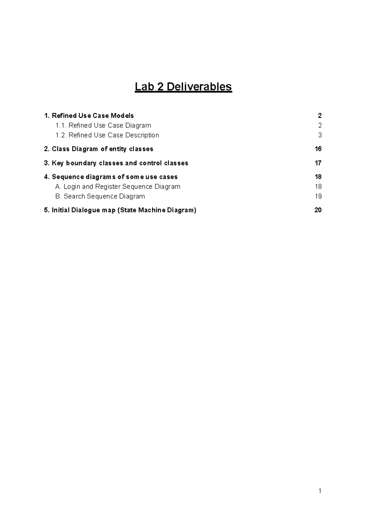 Lab 2 Deliverables - Lab 2 Deliverables Refined Use Case Models Refined ...