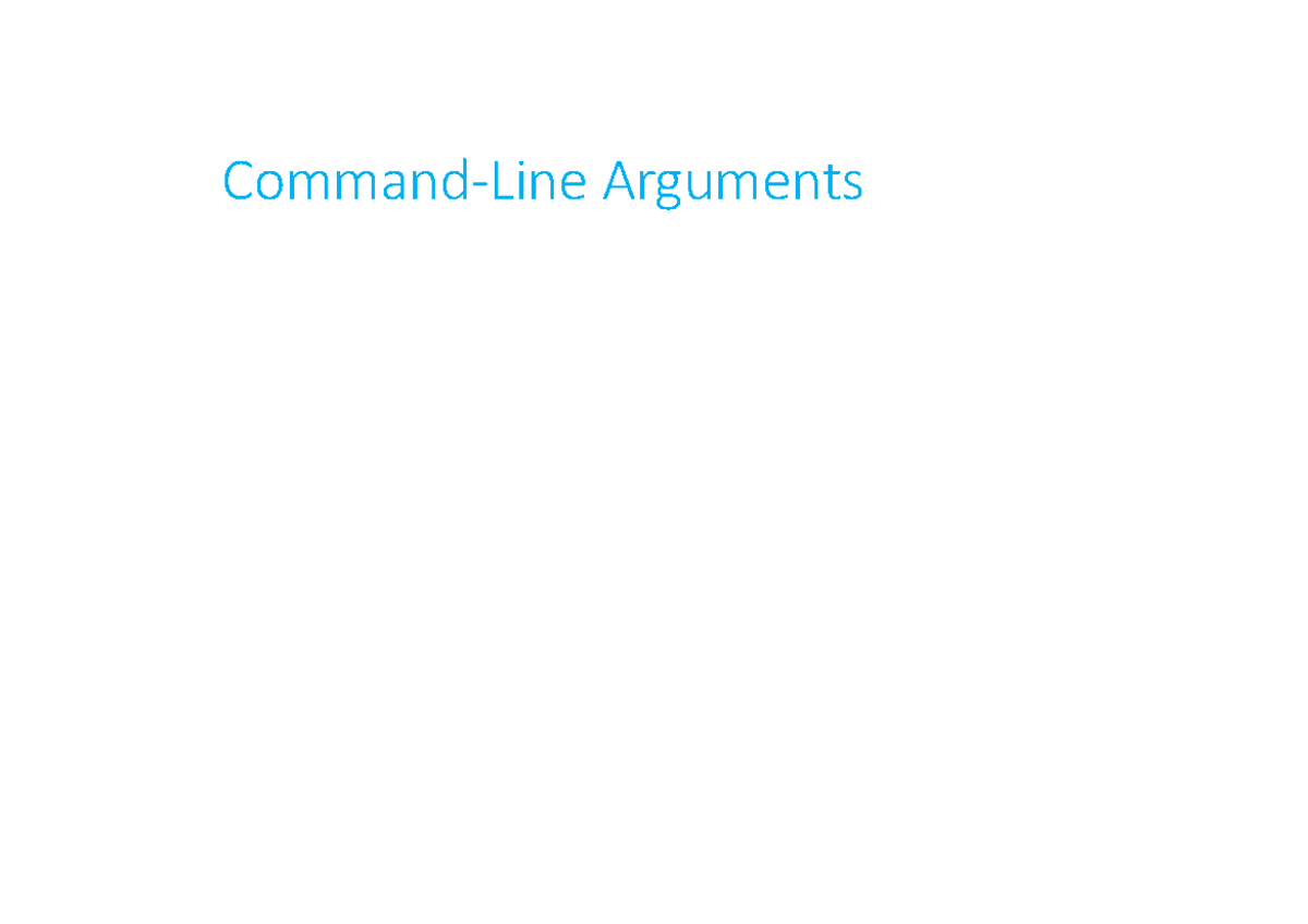 CS50 Lecture: Understanding Command Line Arguments - Studocu