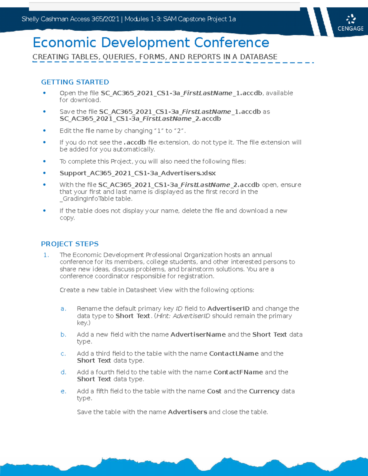 SC AC365 2021 CS1 3a: Economic Development Conference Database Project ...