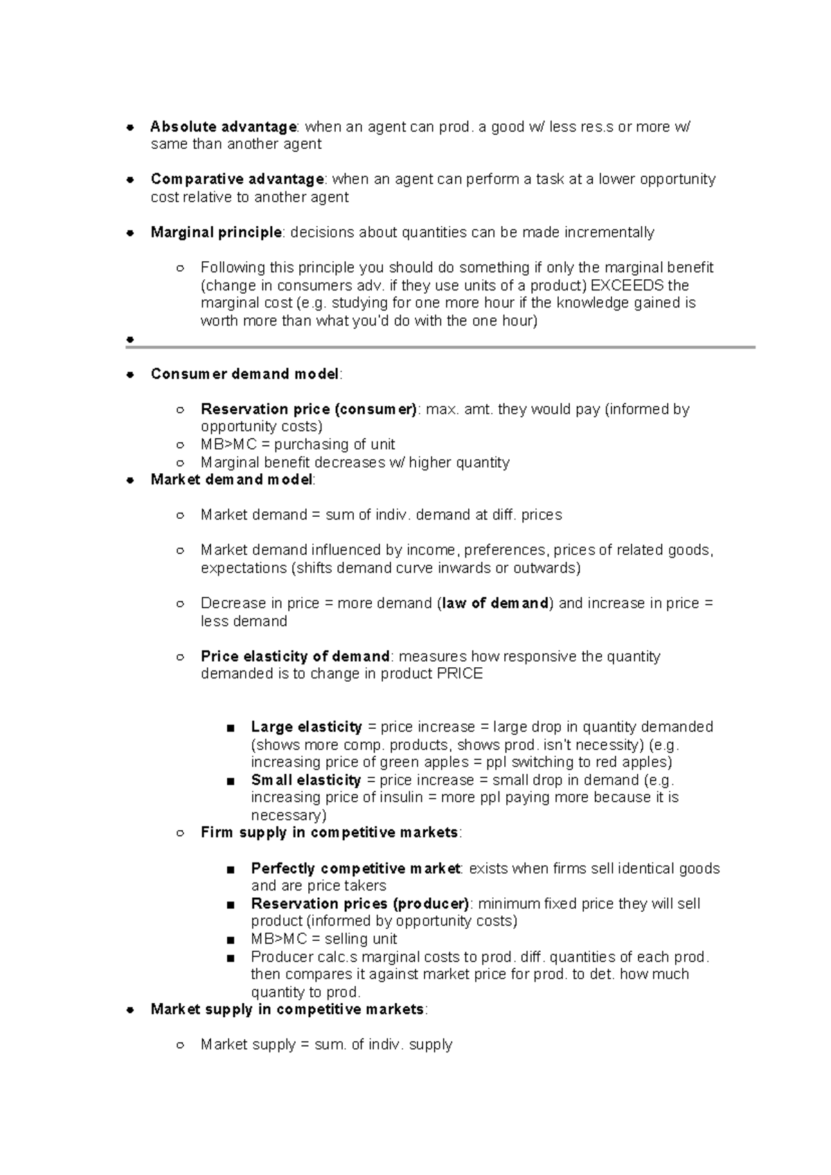COMM1100 W2 Notes: Understanding Economic Principles and Demand Models ...