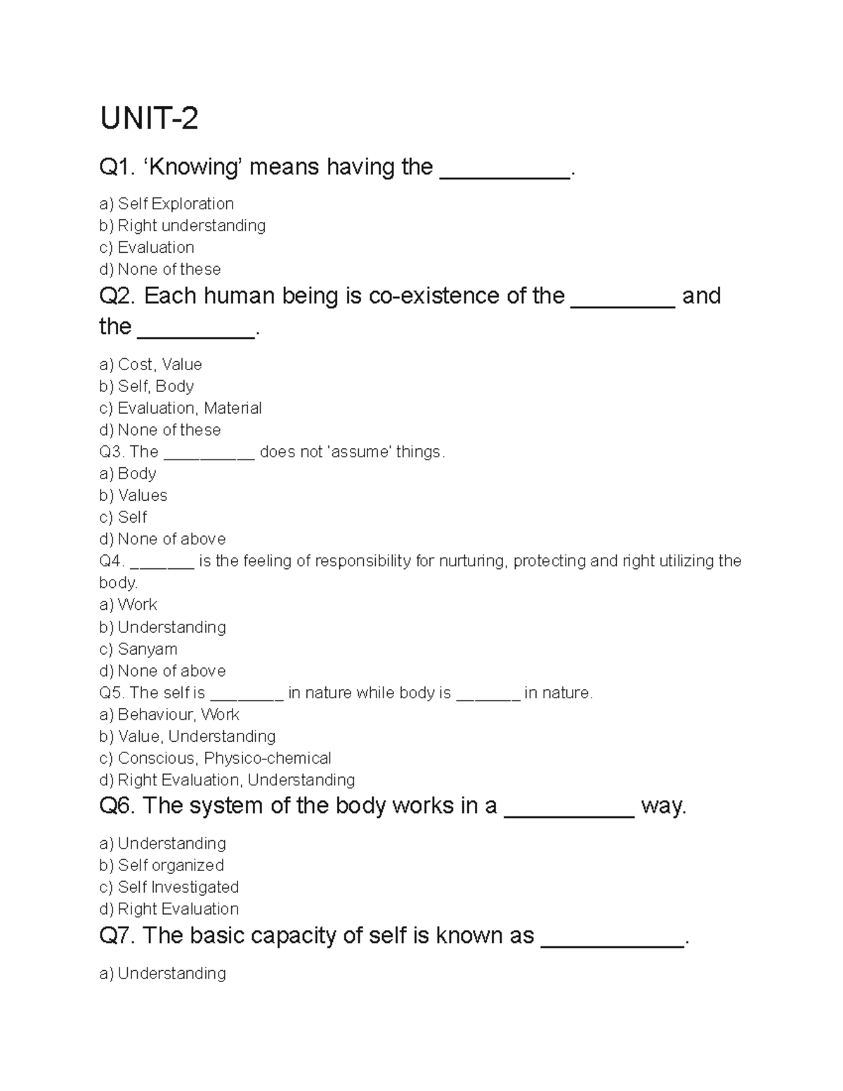 Title: Philosophy 101 - Unit Review Questions and Answers - Studocu