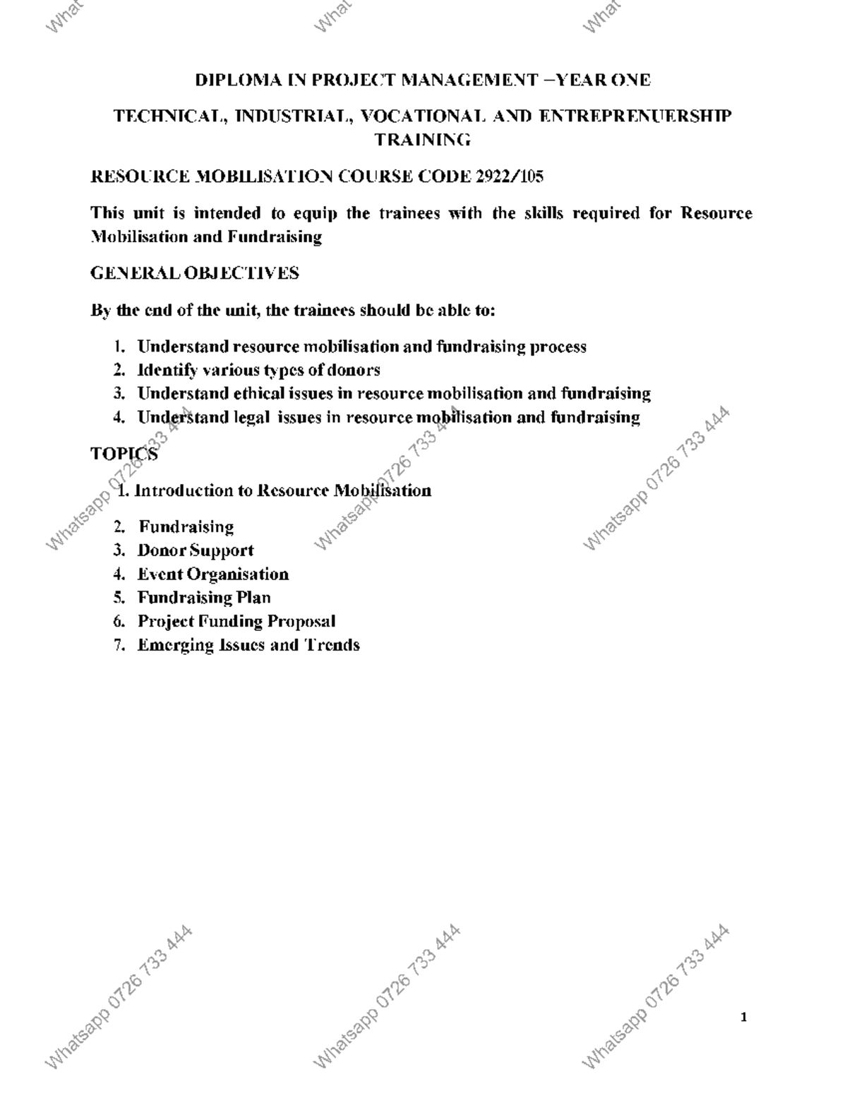 771466 - Resource Mobilization Study Notes for Effective Strategies ...