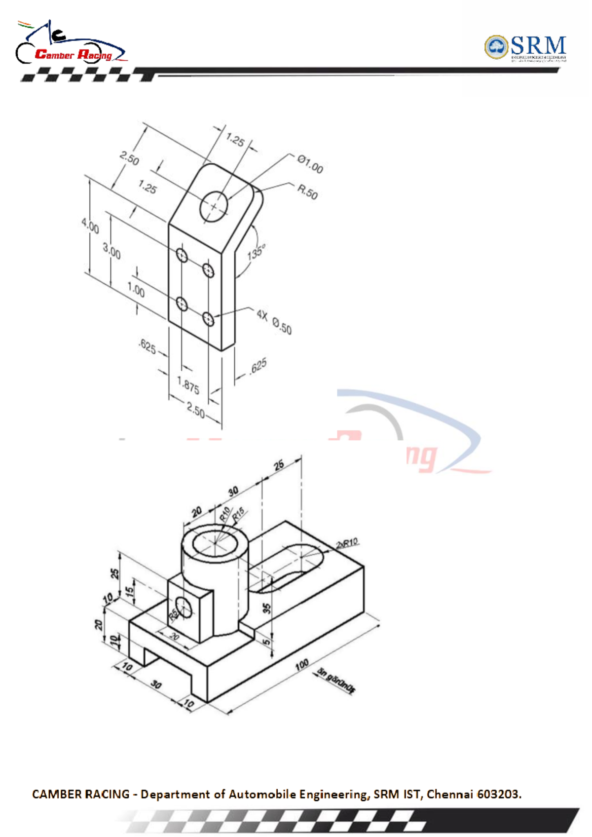 CAD assignment - Engineering Graphics And Design - C P CAMBER RACING ...