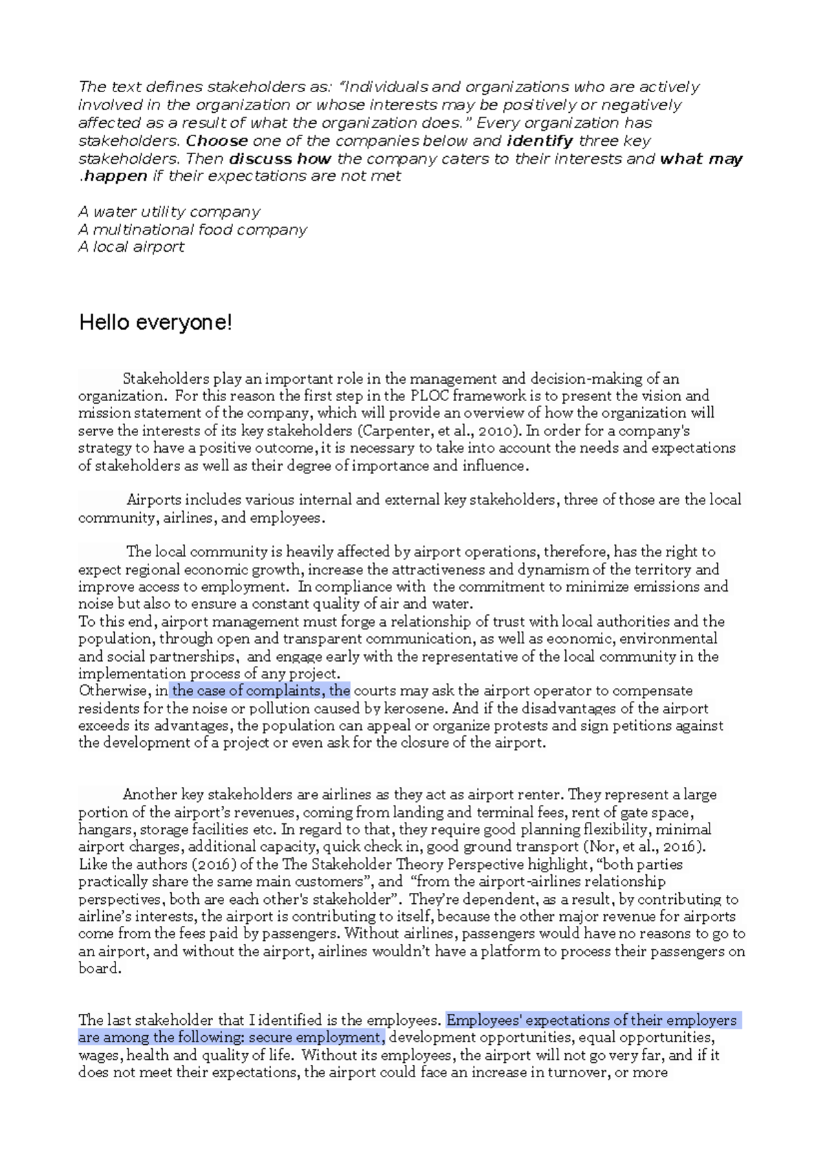 BUS 1101 - UNIT 4 - Discussion Assignment - The text defines ...