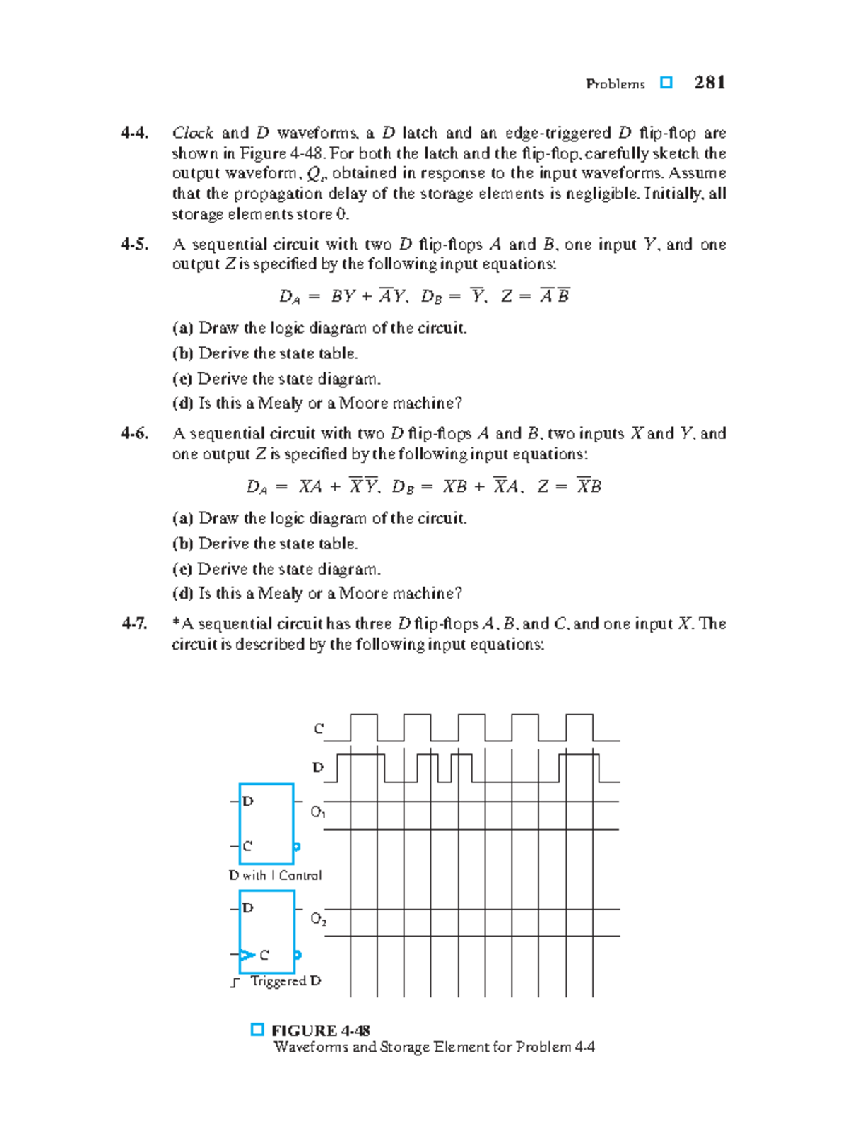 Problems 281: D Latch Waveforms & Sequential Circuit Analysis - Studocu