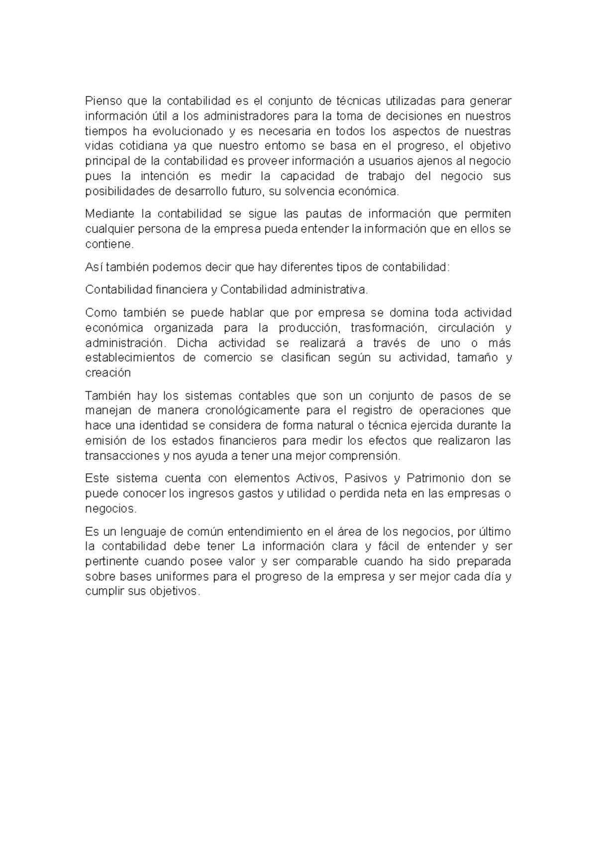 La Importancia de la Contabilidad en la Toma de Decisiones - Studocu