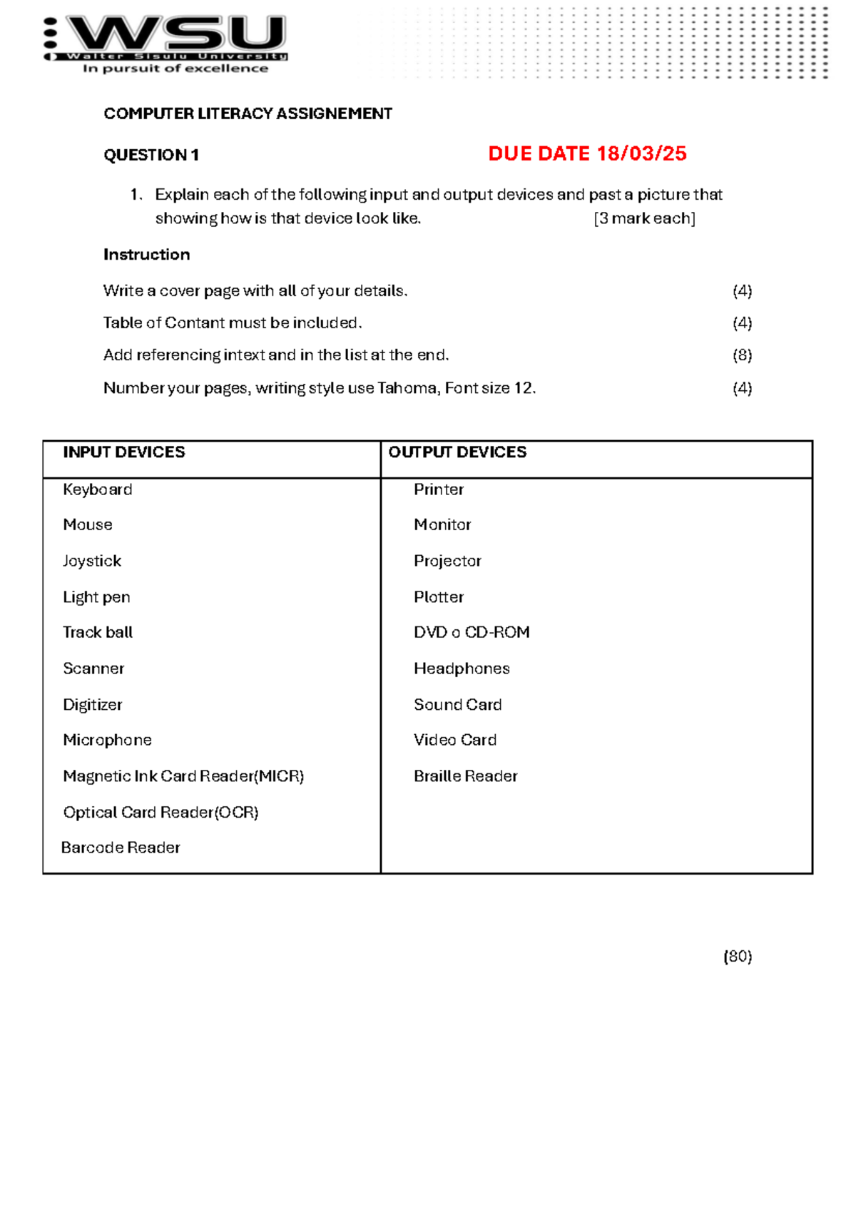 Computer Literacy Assignement - COMPUTER LITERACY ASSIGNEMENT QUESTION ...