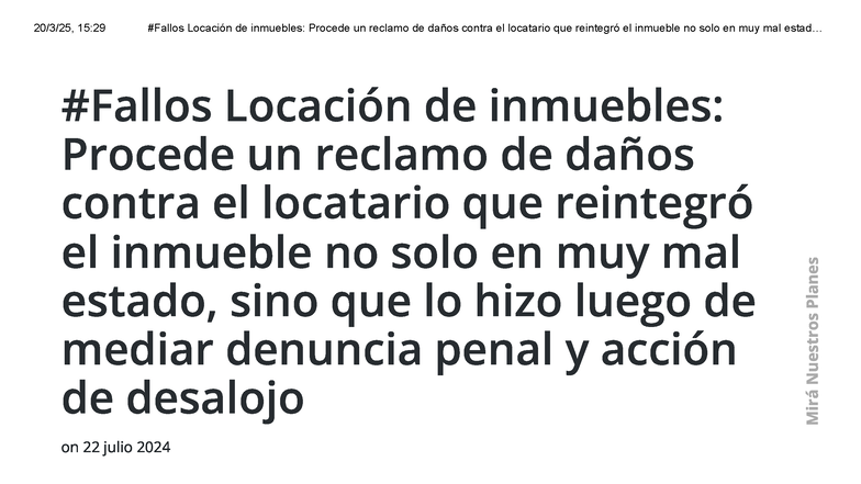 15:29 Fallo sobre Reclamo de Daños por Mal Estado de Inmueble - Studocu