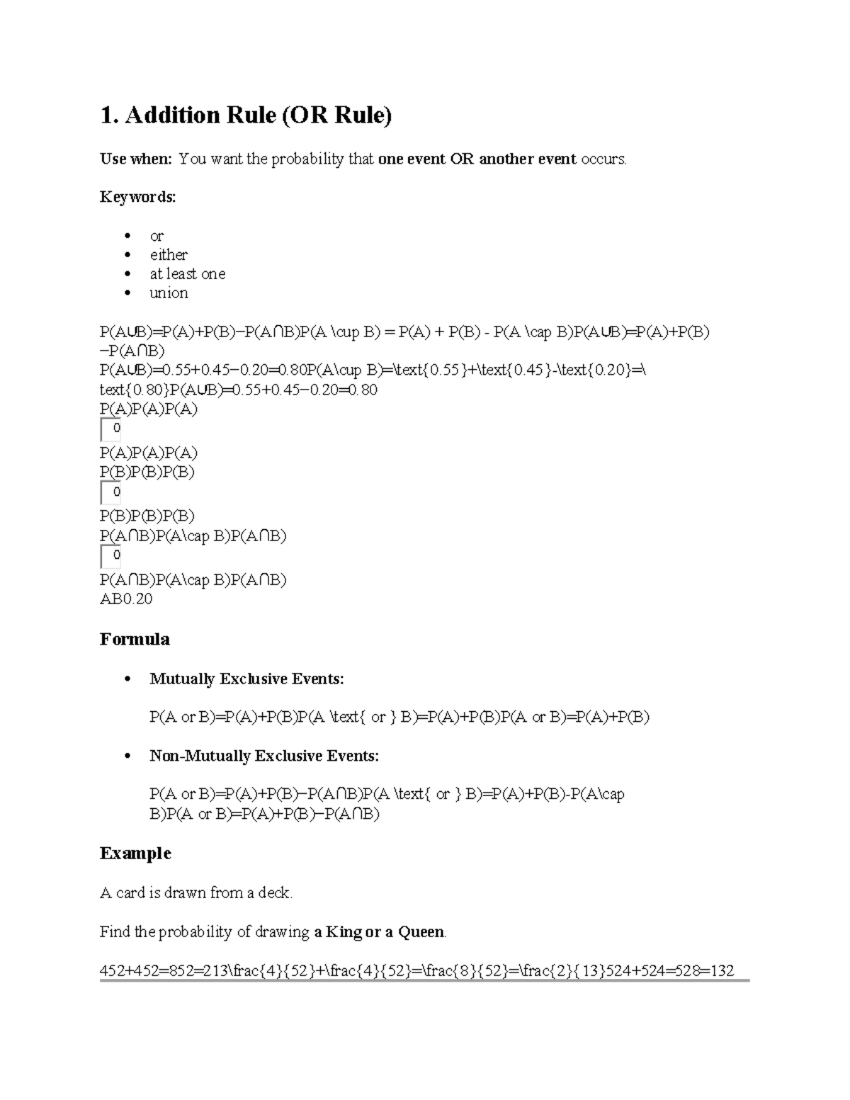 Probability Rules: Addition, Multiplication, and More (Course Code: 1 ...