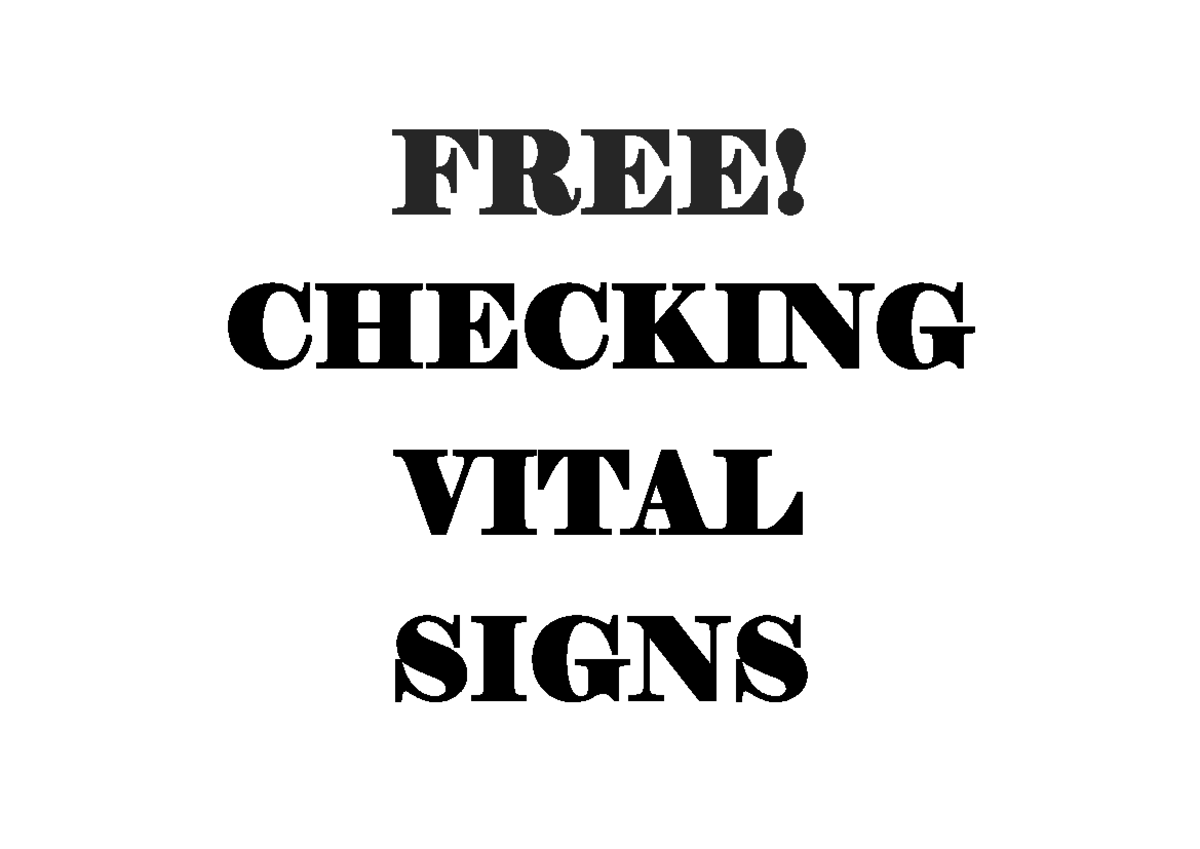 vital signs format - Fundamentals of Nursing - FREE! CHECKING VITAL ...