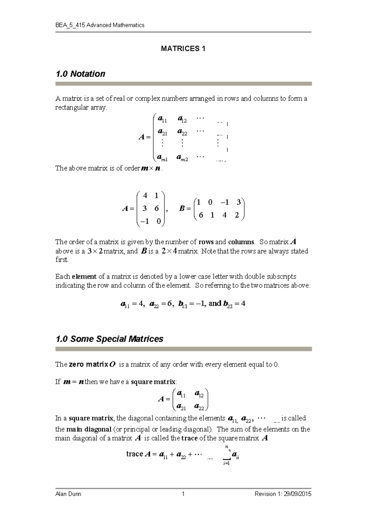 Matrices 1 6669cb2c959c88bf10fe65be7ab748cb - ####### MATRICES 1 1 ...