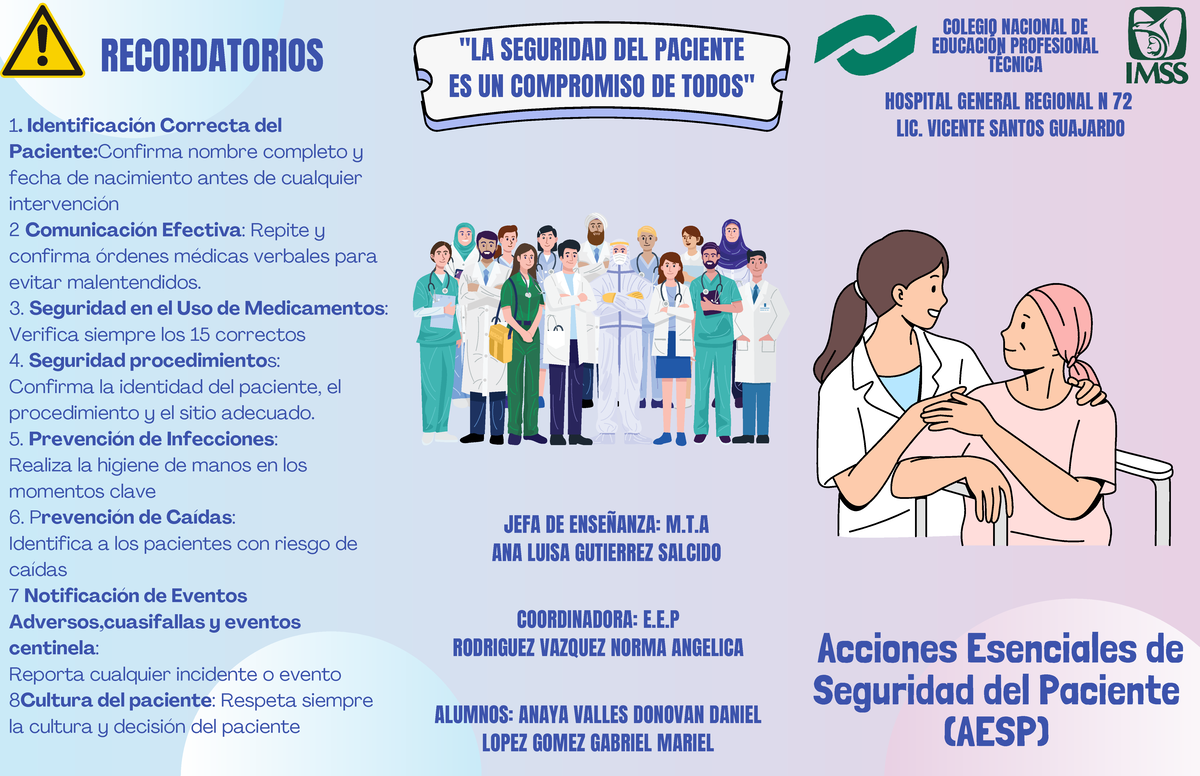 Acciones esenciales seguridad del paciente - Acciones Esenciales de ...