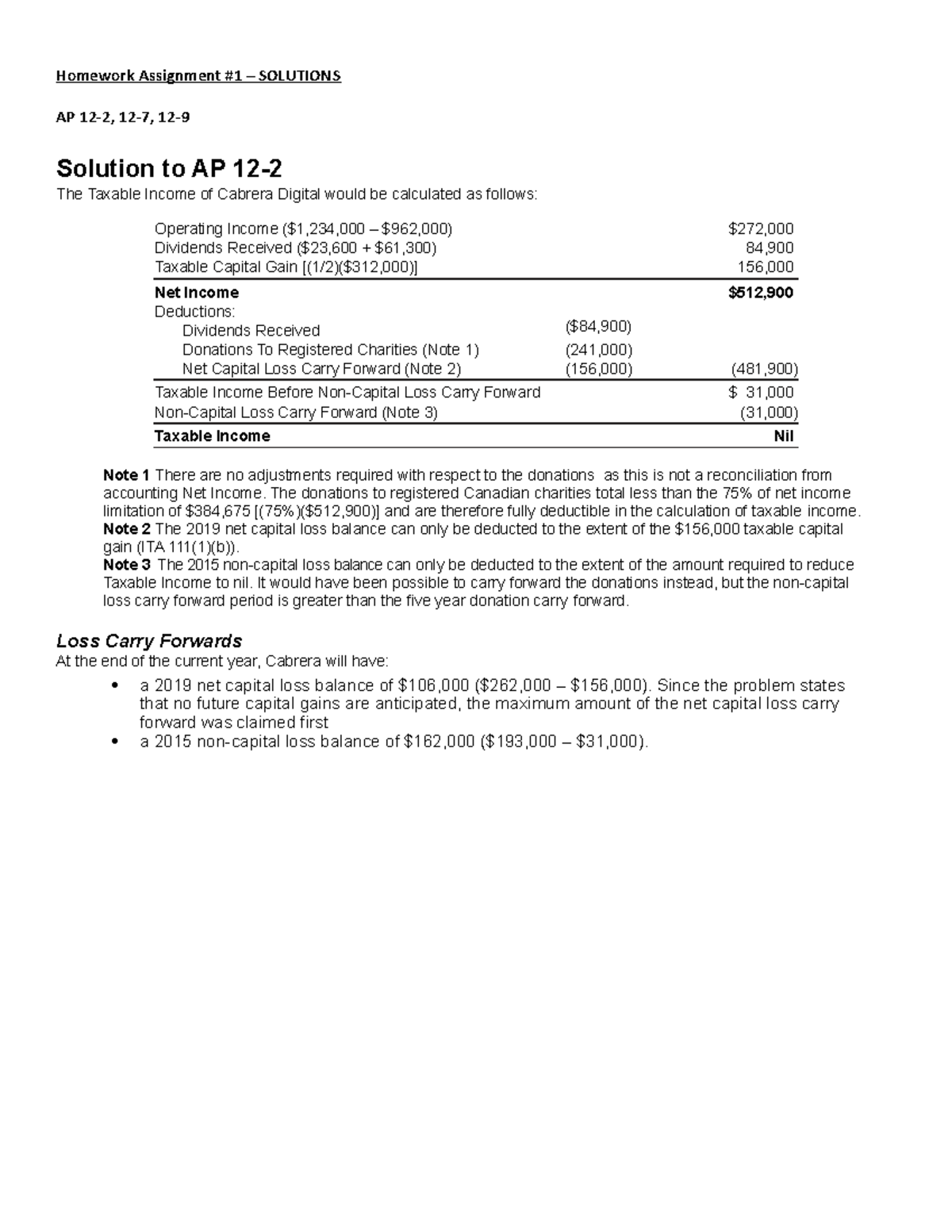 Homework Assignment 1 - Solutions for AP 12 (Updated) - Studocu