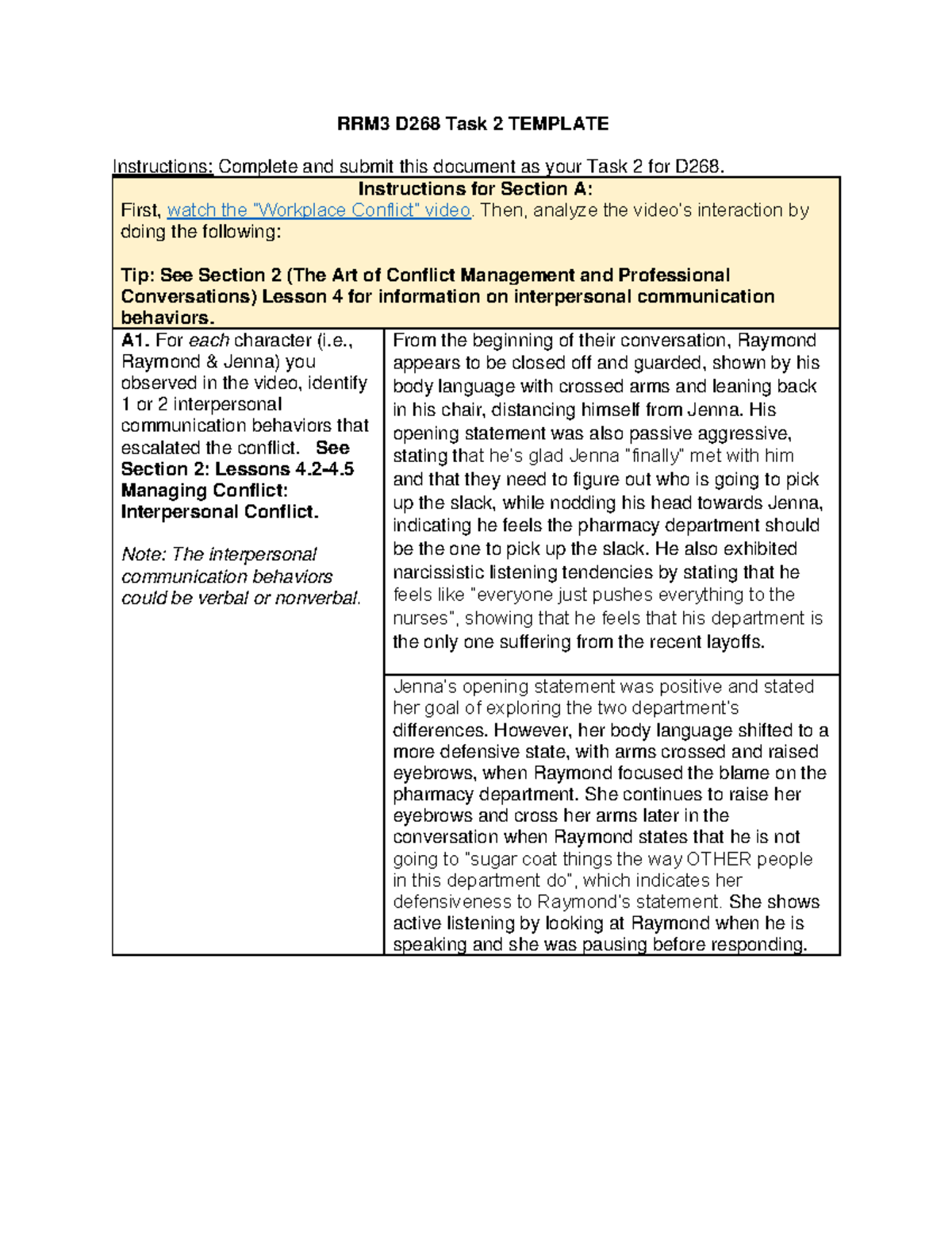 RRM3 D268 Task 2 - Task 2 - RRM3 D268 Task 2 TEMPLATE Instructions ...