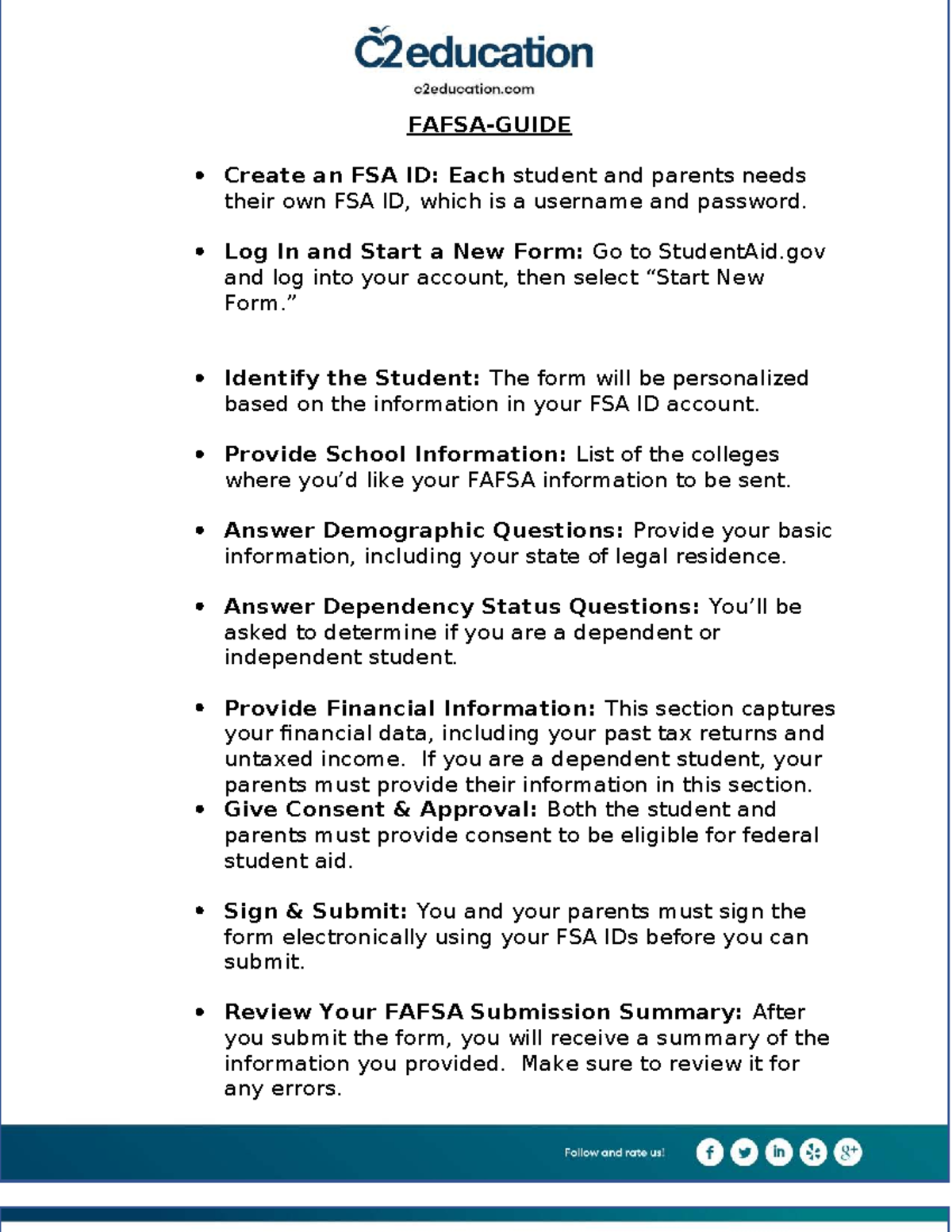 FAFSA Guide: Step-by-Step Instructions for Completing Your Application ...