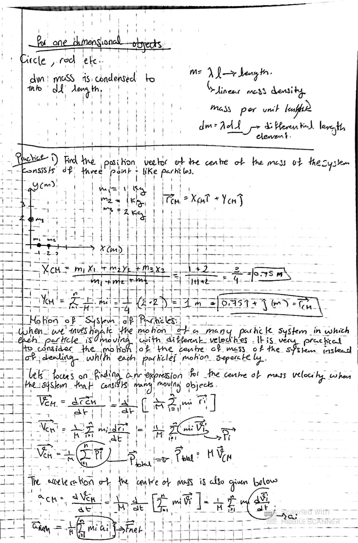 Center of Mass Physics Notes - Concepts & Calculations - Studocu