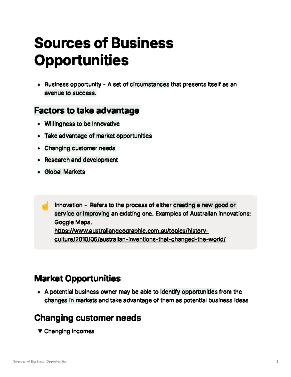 Sources of Business Opportunities: Identifying Market Trends and ...