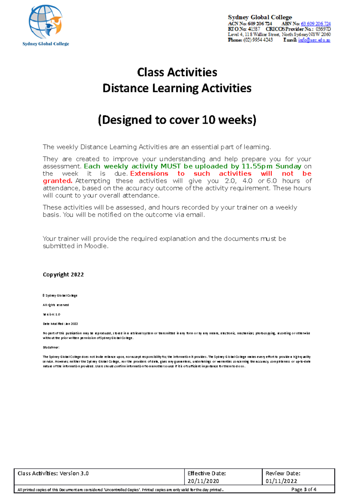 BSBCRT611 - Assessor Copy of Class Activity Book (Distance Learning ...