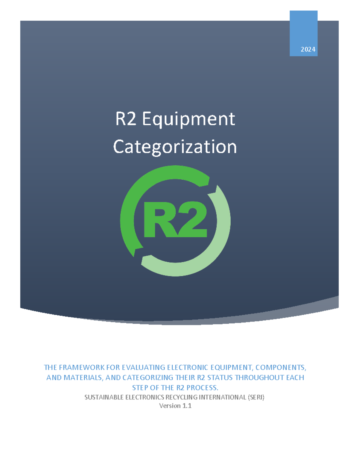 R2 Equipment Categorization Framework v1 - 2024 Overview - Studocu