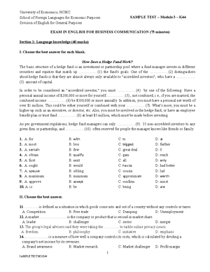 U4 - Lecture notes 1,3 - University of Economics, HCMC School of ...