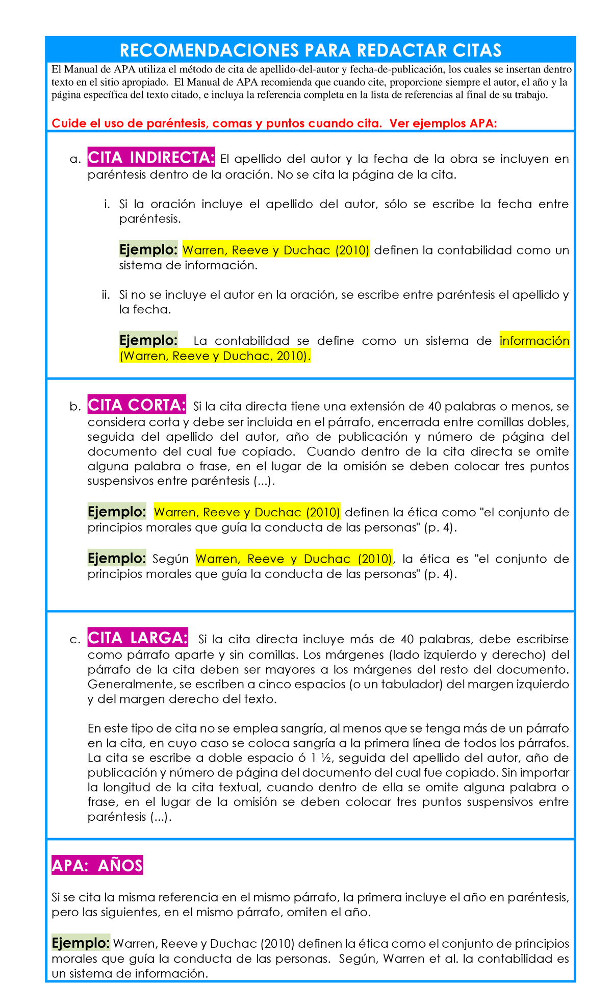 Guía Completa para Citar en Estilo APA: Recomendaciones y Ejemplos - Studocu, image size:1200x1976