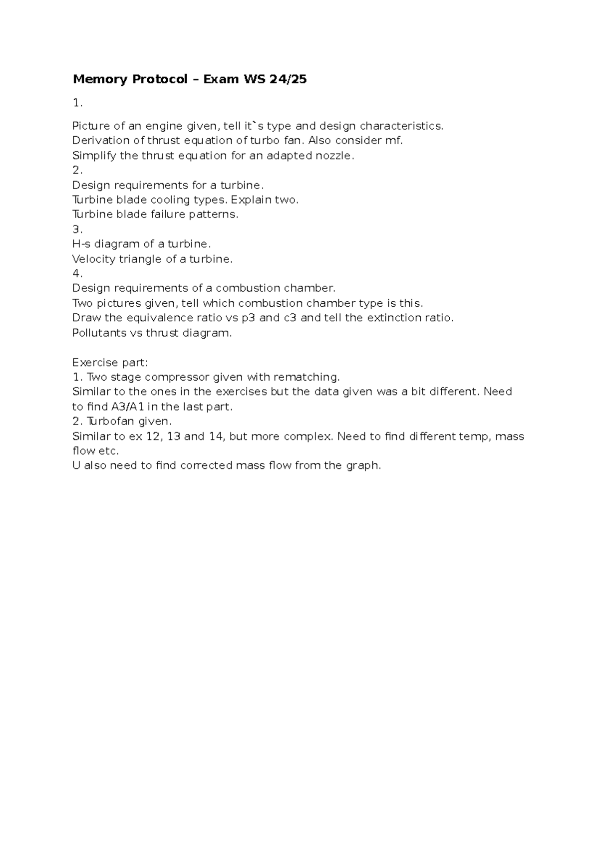 Memory Protocol WS 24 25 - Memory Protocol – Exam WS 24/ 1. Picture of ...