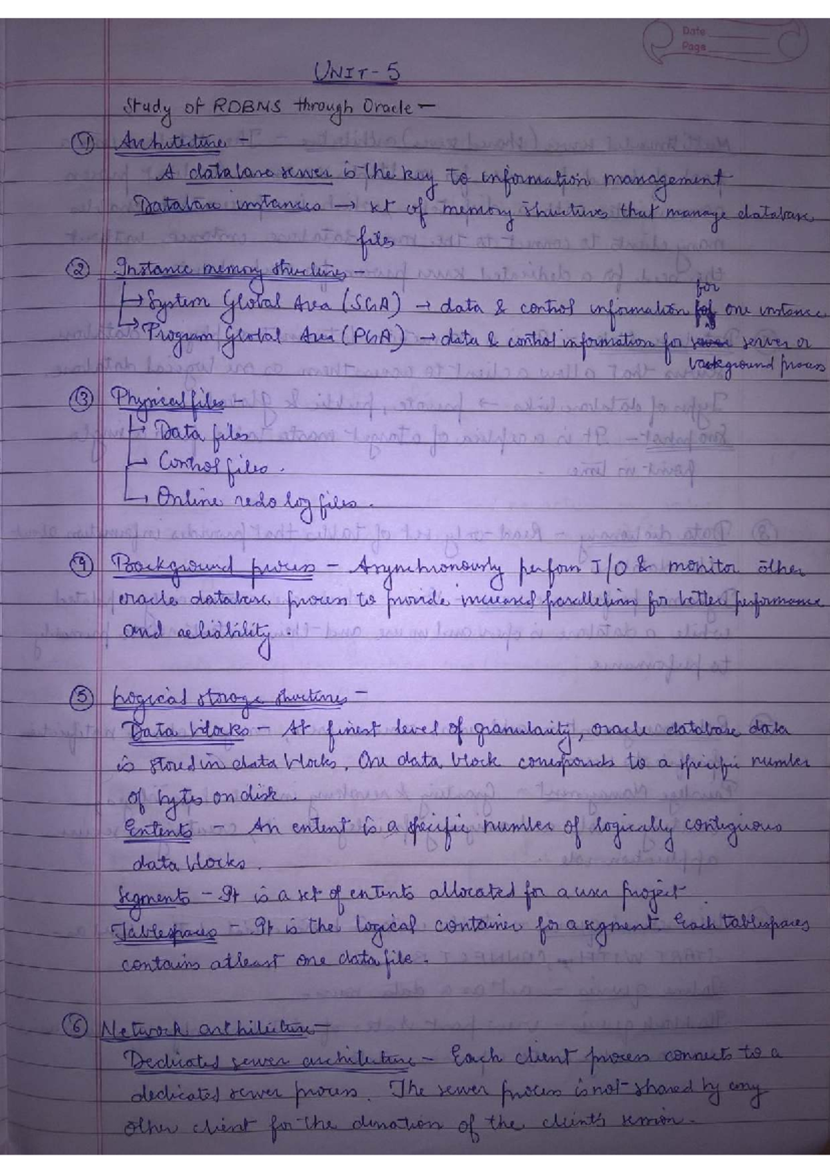 Unit 5 - RDBMS Architecture Study Notes for RGPV - Studocu