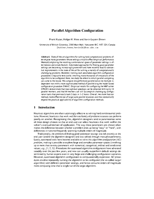 Time-Bounded Sequential Parameter Optimization - Time-Bounded ...