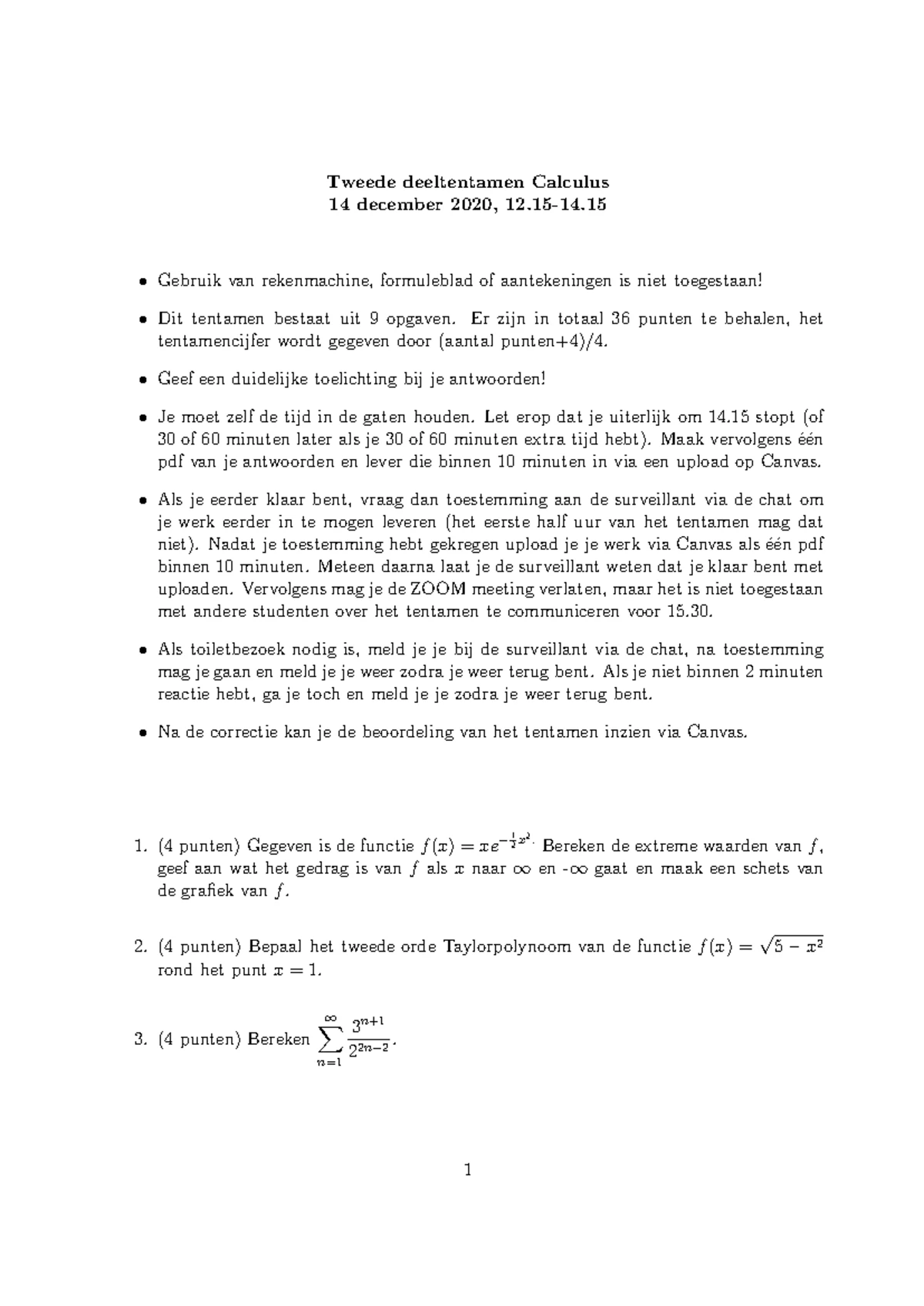 Corporate Valuation exam December 14 2020 with answers - Studeersnel