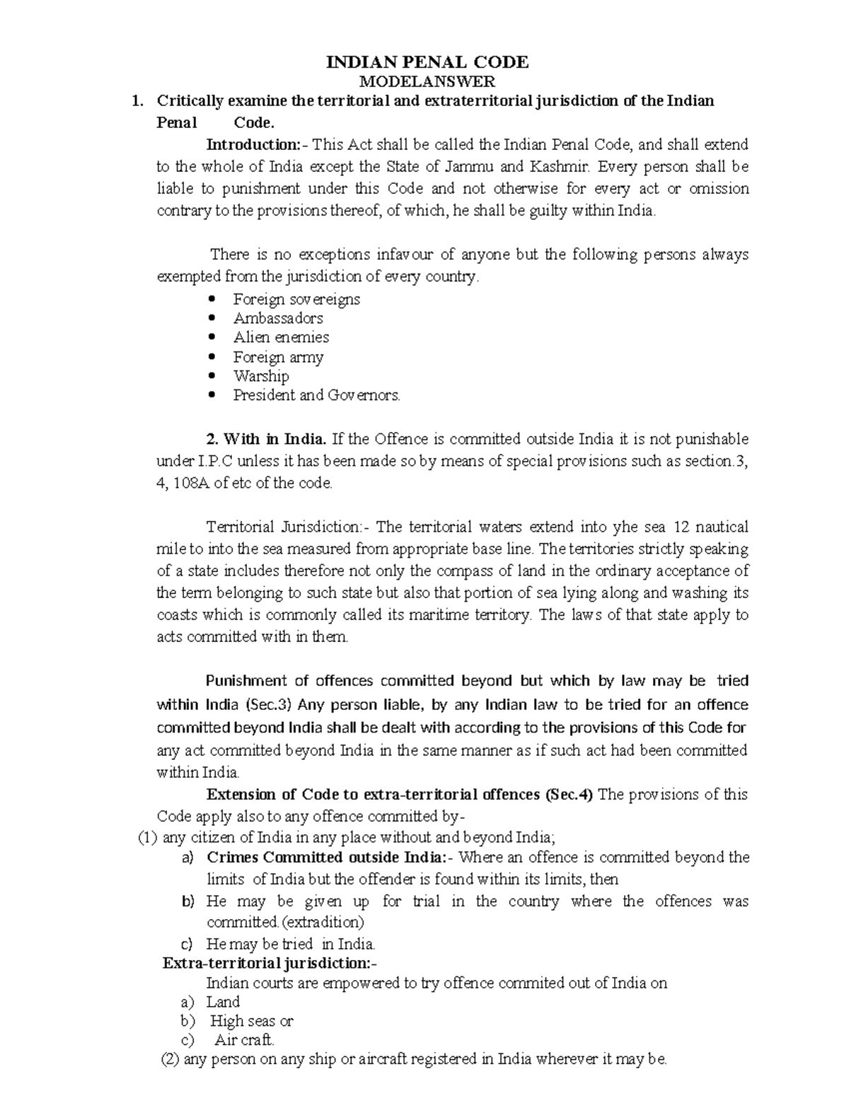Indian Penal Code: Jurisdiction, Criminal Conspiracy & Robbery Insights ...