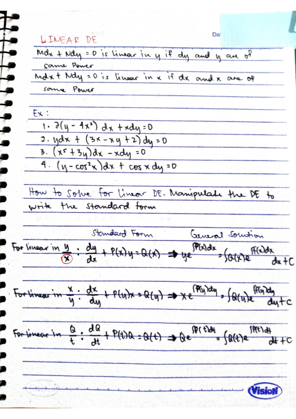 Math 237 - Differential Equations: Topics 4-6 Overview - Studocu