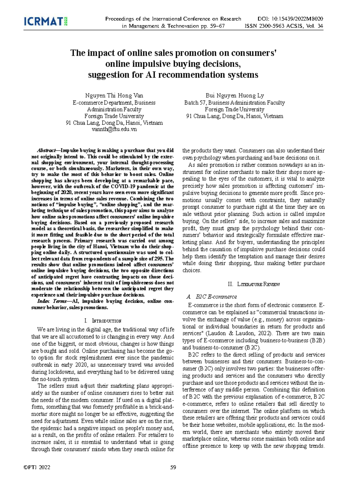 The Impact of Online Sales Promotions on Impulsive Buying Decisions in ...