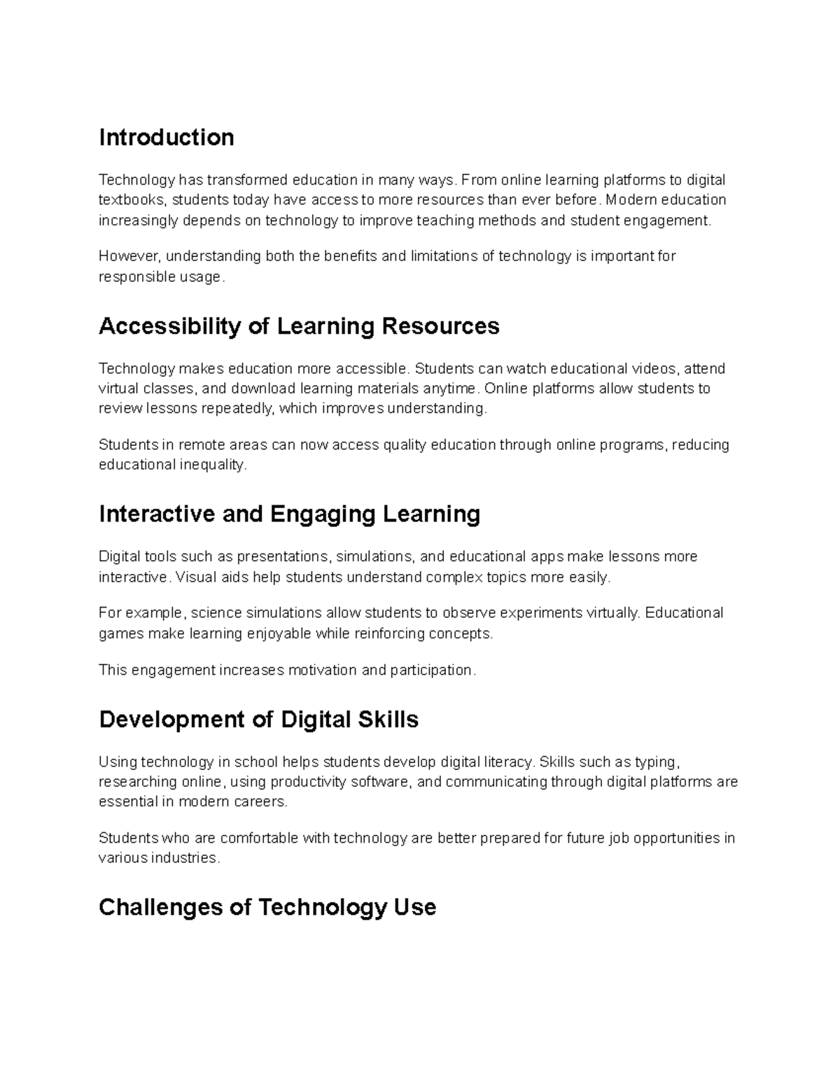 The Role of Technology in Modern Education: Benefits & Challenges - Studocu