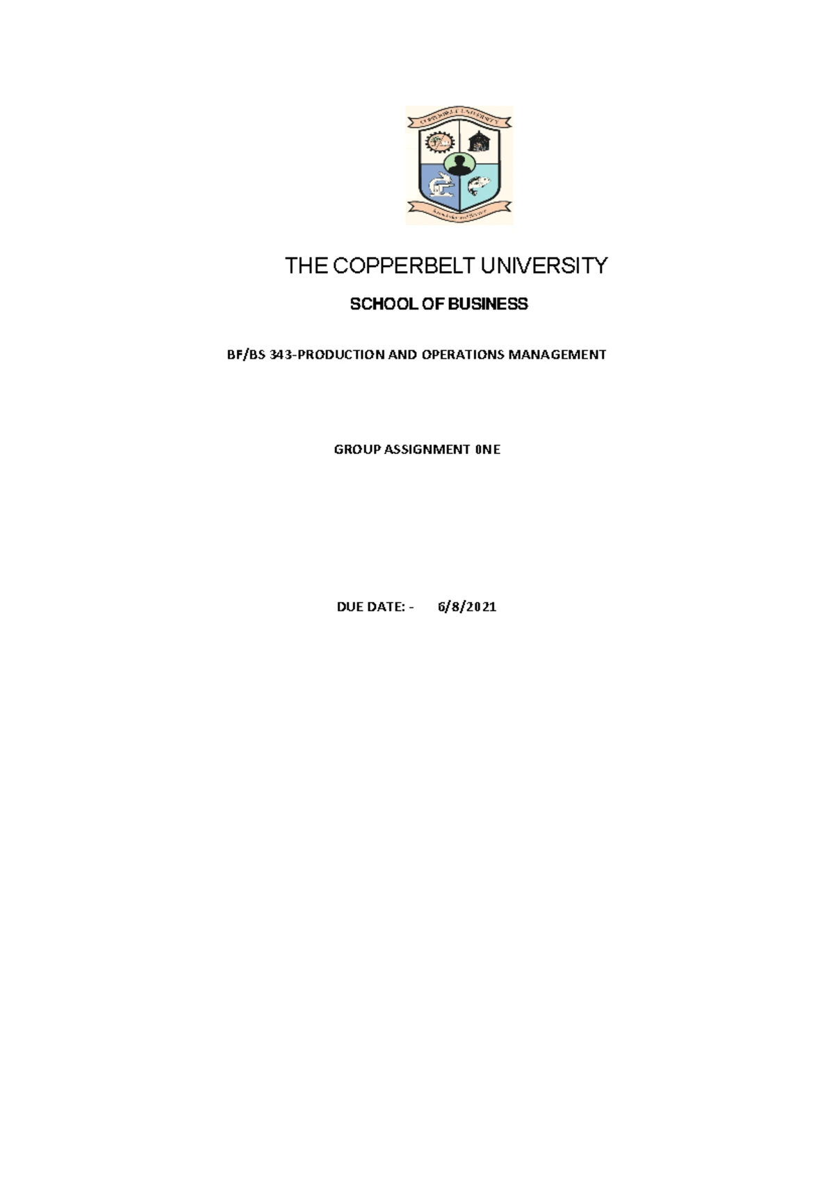 Assignment Document for Course Code: [Insert Course Code Here] - Studocu